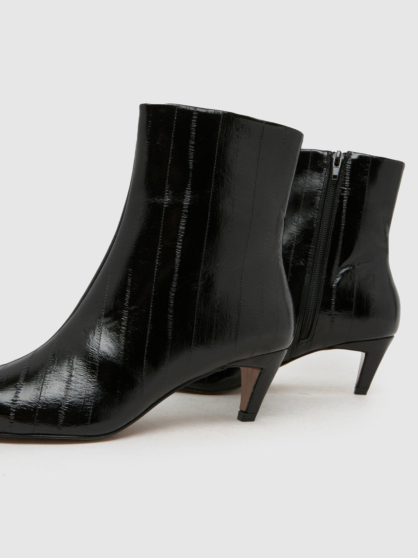 Image 4 of 4 of Schuh Brooklyn Kitten Heeled Boots - Black
