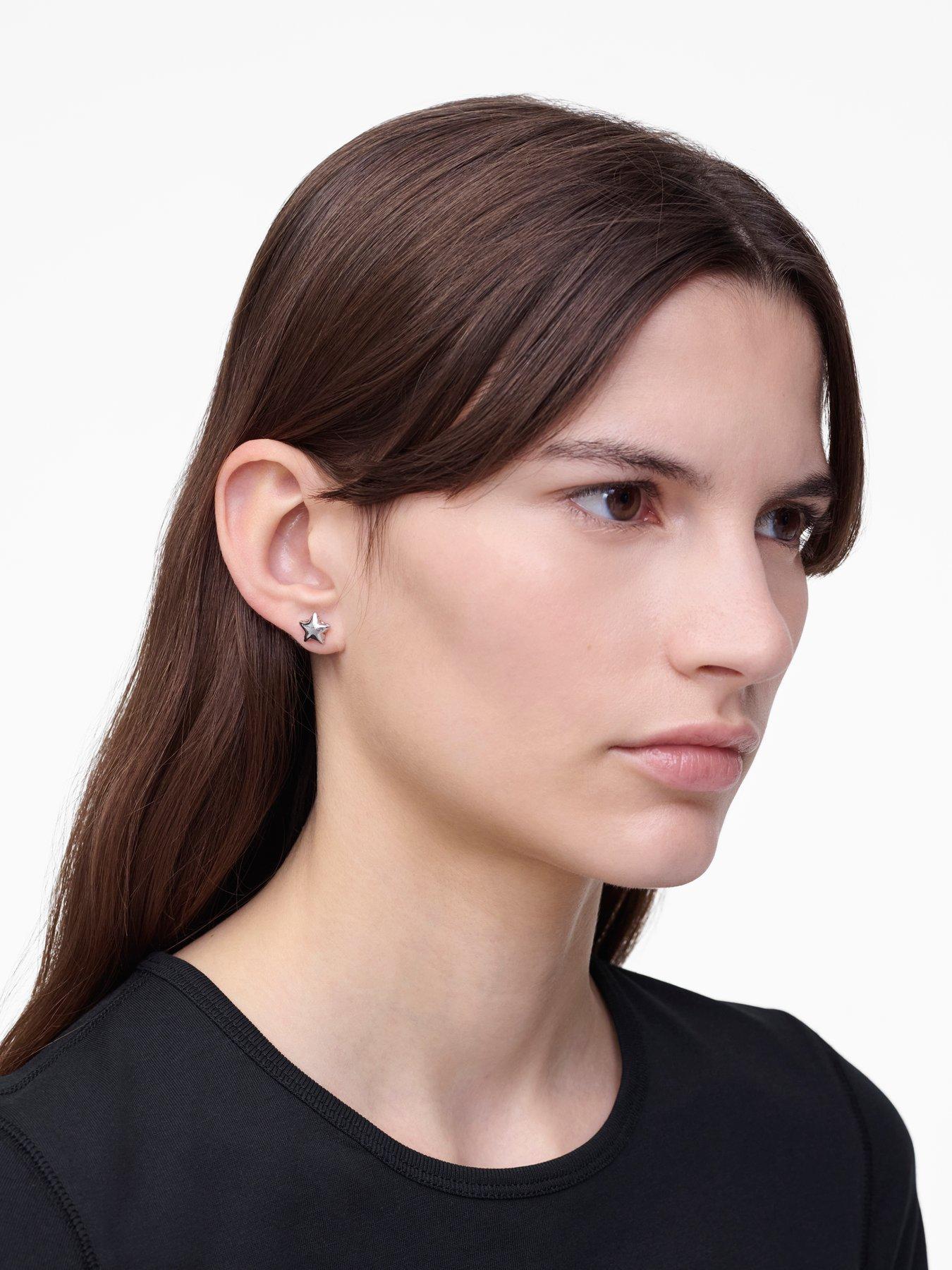 Image 2 of 4 of MARC JACOBS The Star Balloon Stud Earrings - Silver