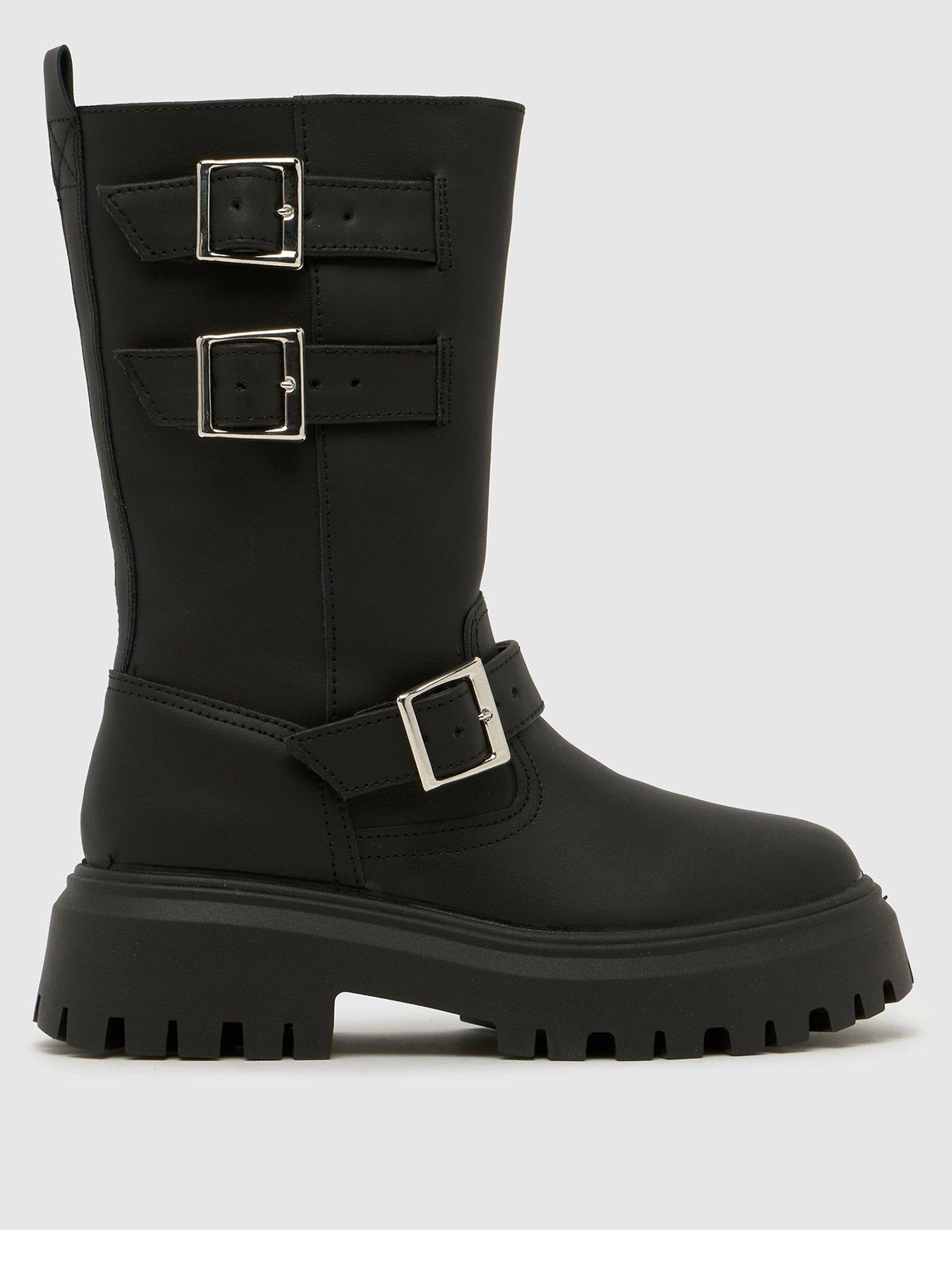 Schuh Danbury Biker Buckle Boot - Black