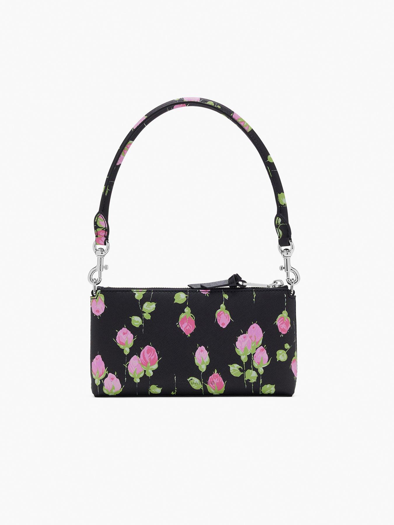 Image 2 of 4 of MARC JACOBS The Pochette Snapshot Floral Convertible Shoulder Bag - Black