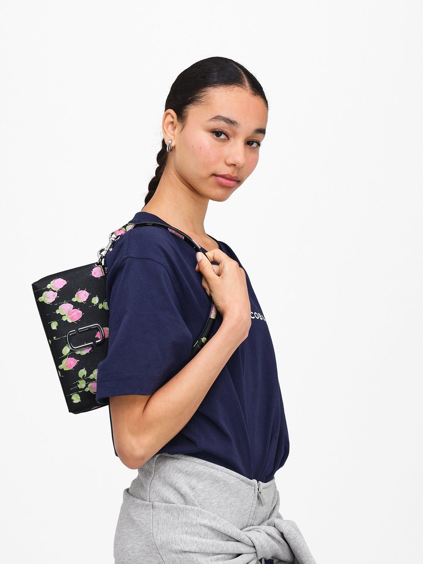 Image 4 of 4 of MARC JACOBS The Pochette Snapshot Floral Convertible Shoulder Bag - Black
