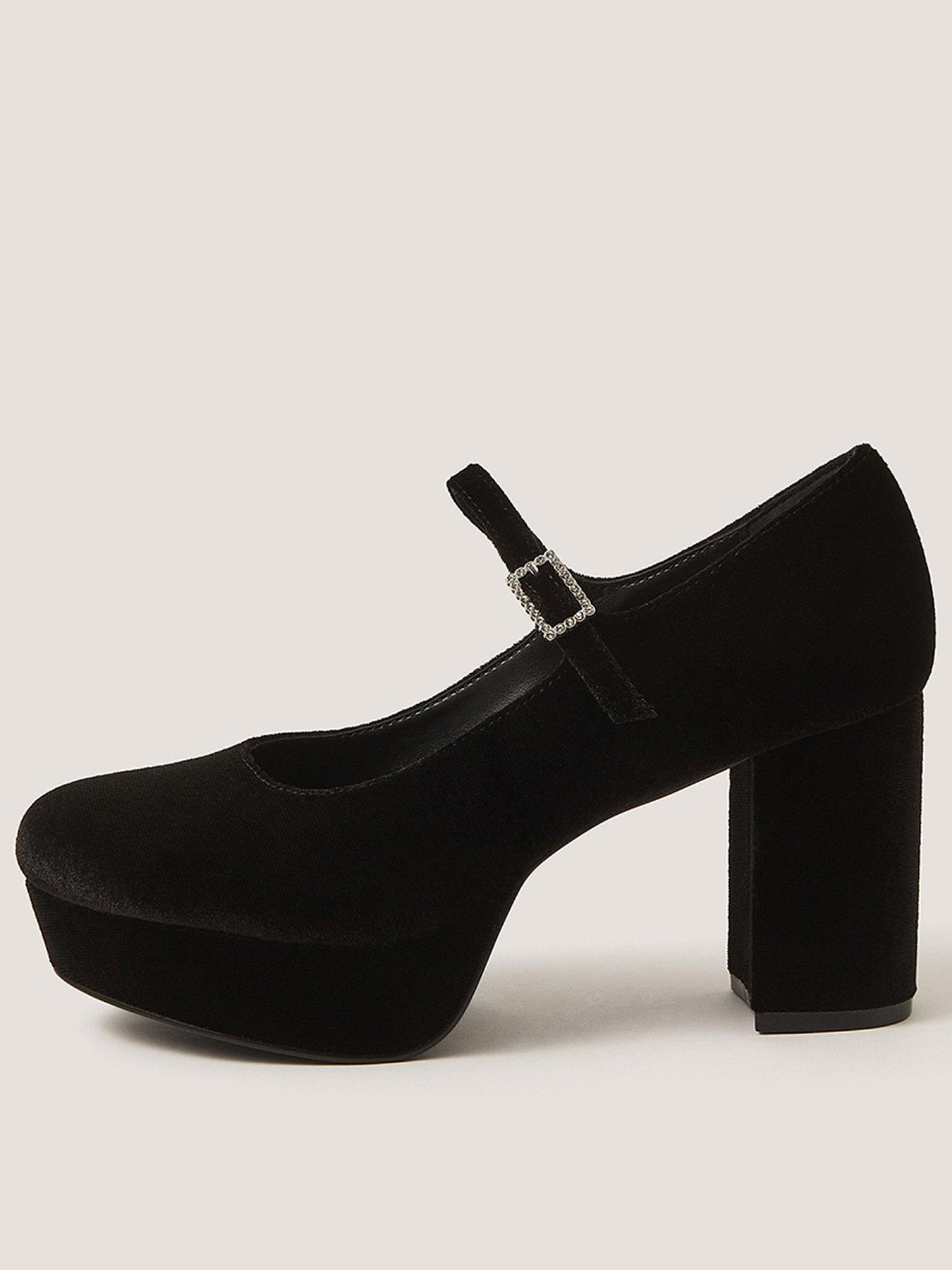 Monsoon Polly Velvet Mary Janes