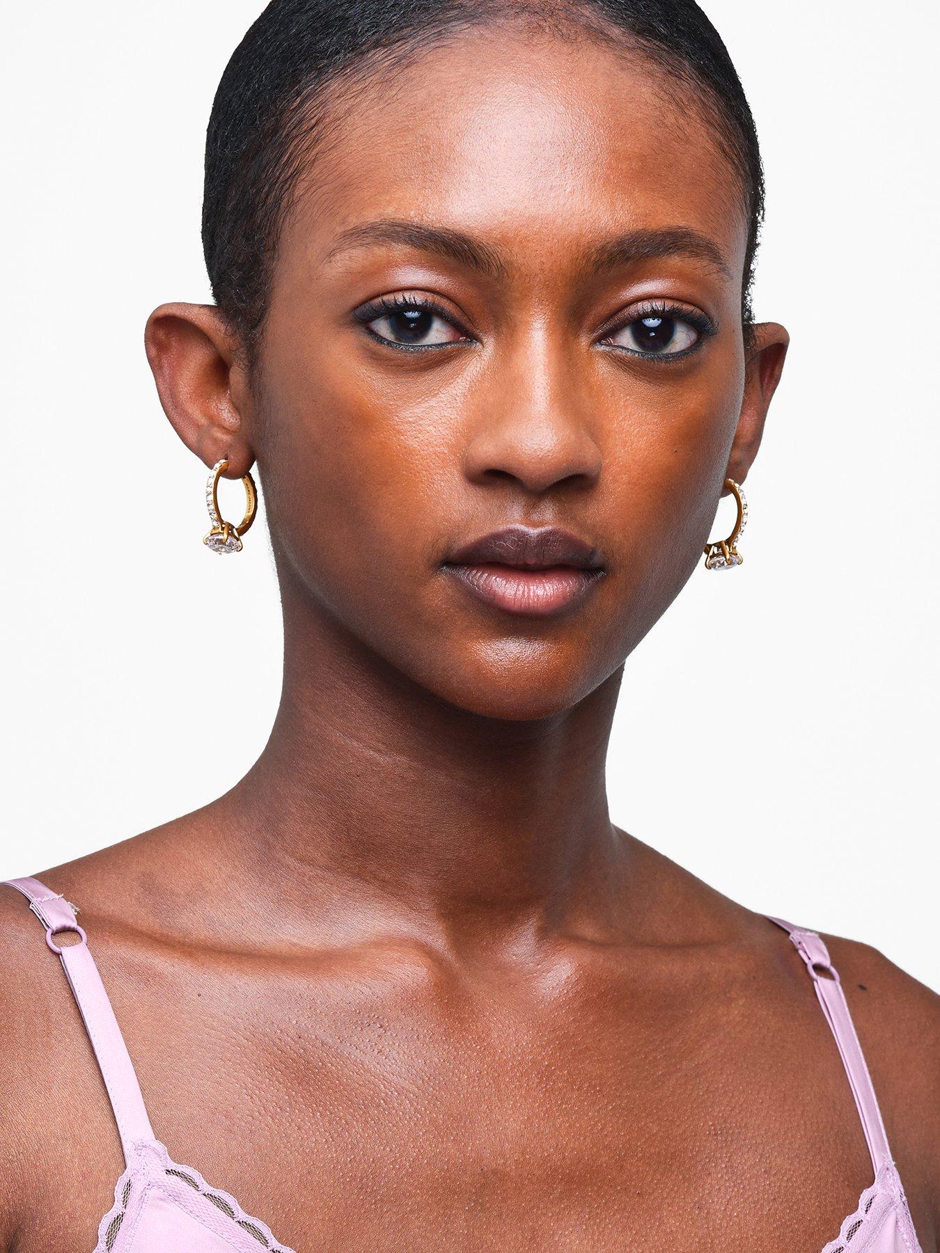Image 3 of 4 of MARC JACOBS Proposal Ring Hoop Earrings - Gold