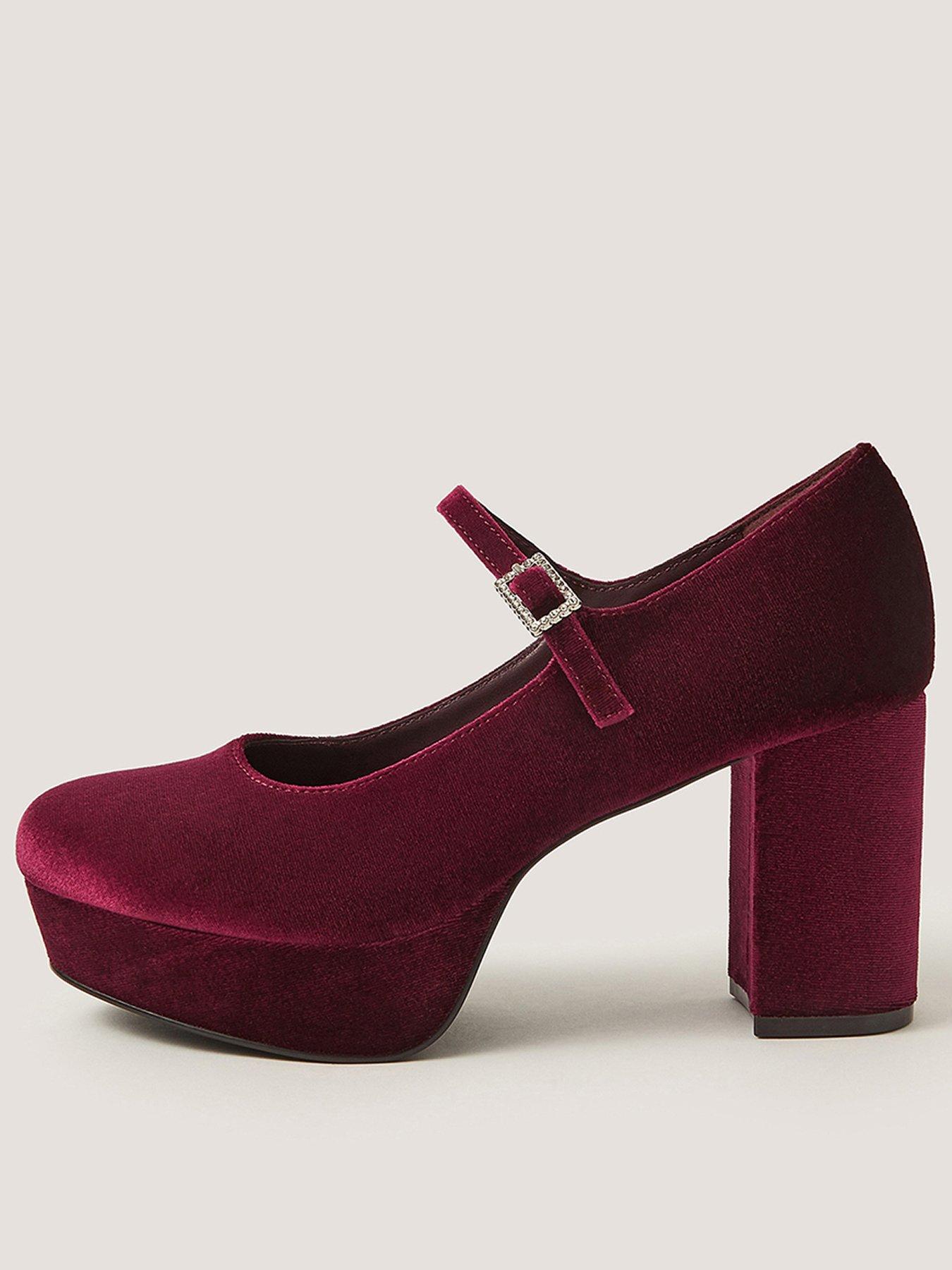 Monsoon Polly Velvet Mary Janes
