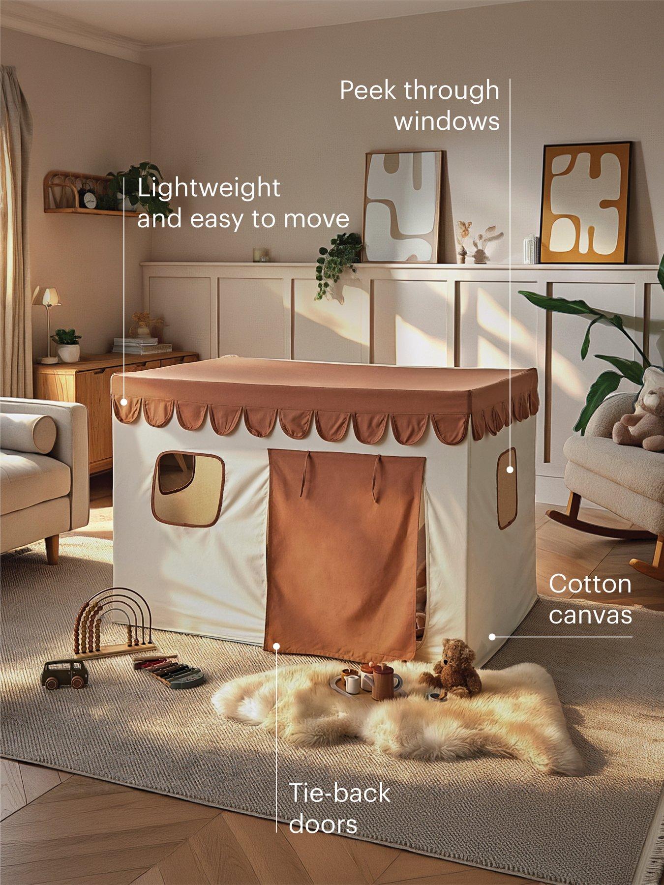 Image 3 of 5 of CuddleCo Play House with Scalloped Bunting Tuscany