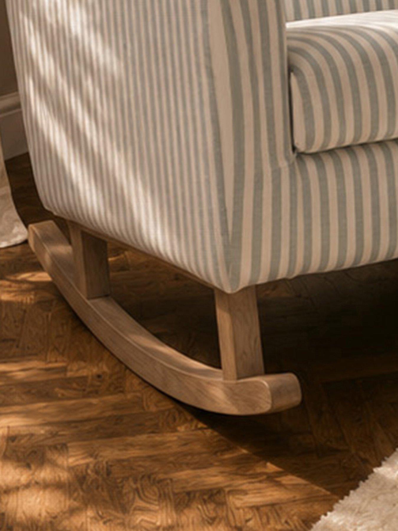 Image 5 of 7 of CuddleCo Etta Nursing Chair & Foot Stool - Sea Salt Stripe
