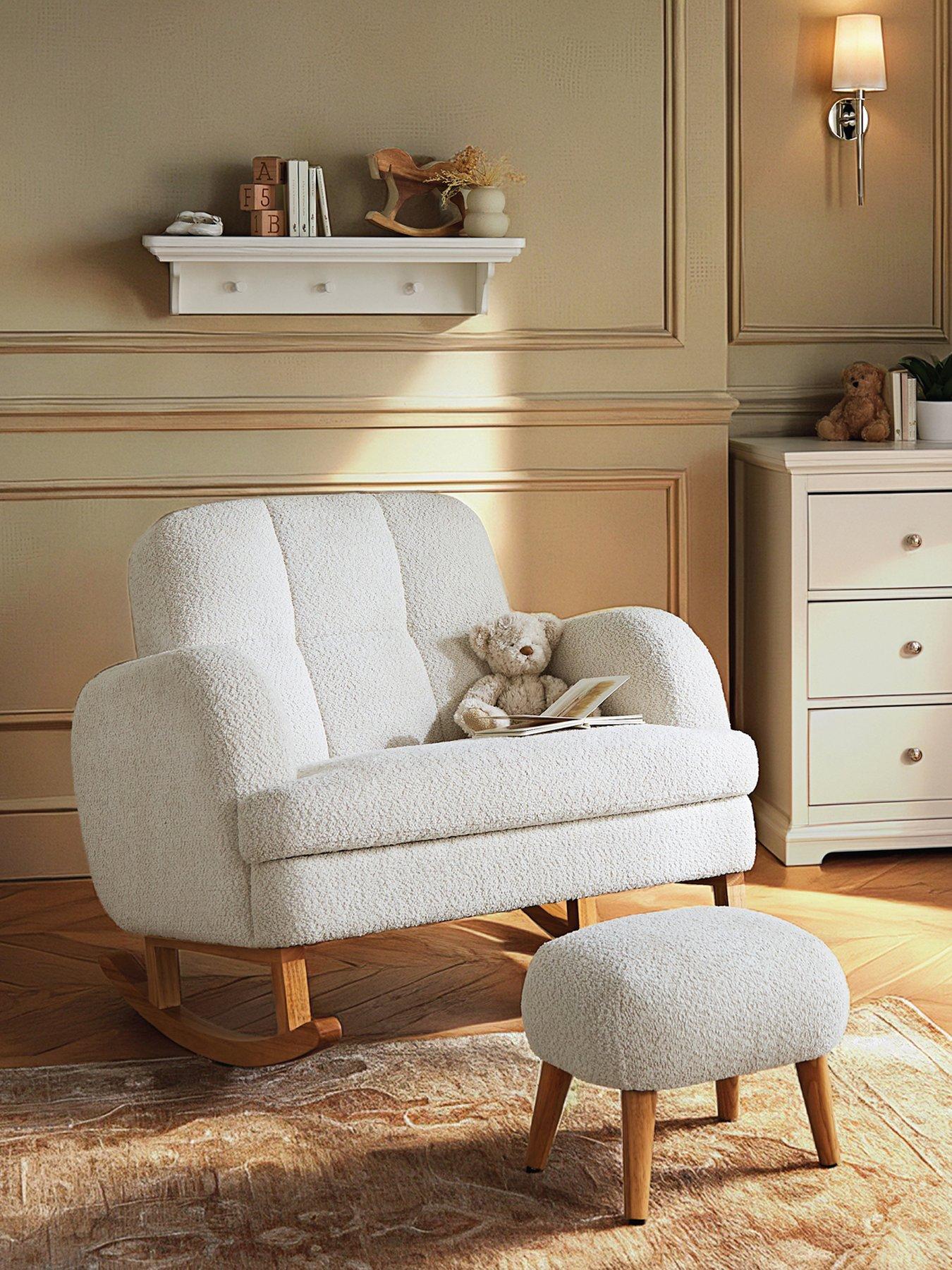 CuddleCo Etta Cuddle Nursing Chair & Footstool - Boucle Off White