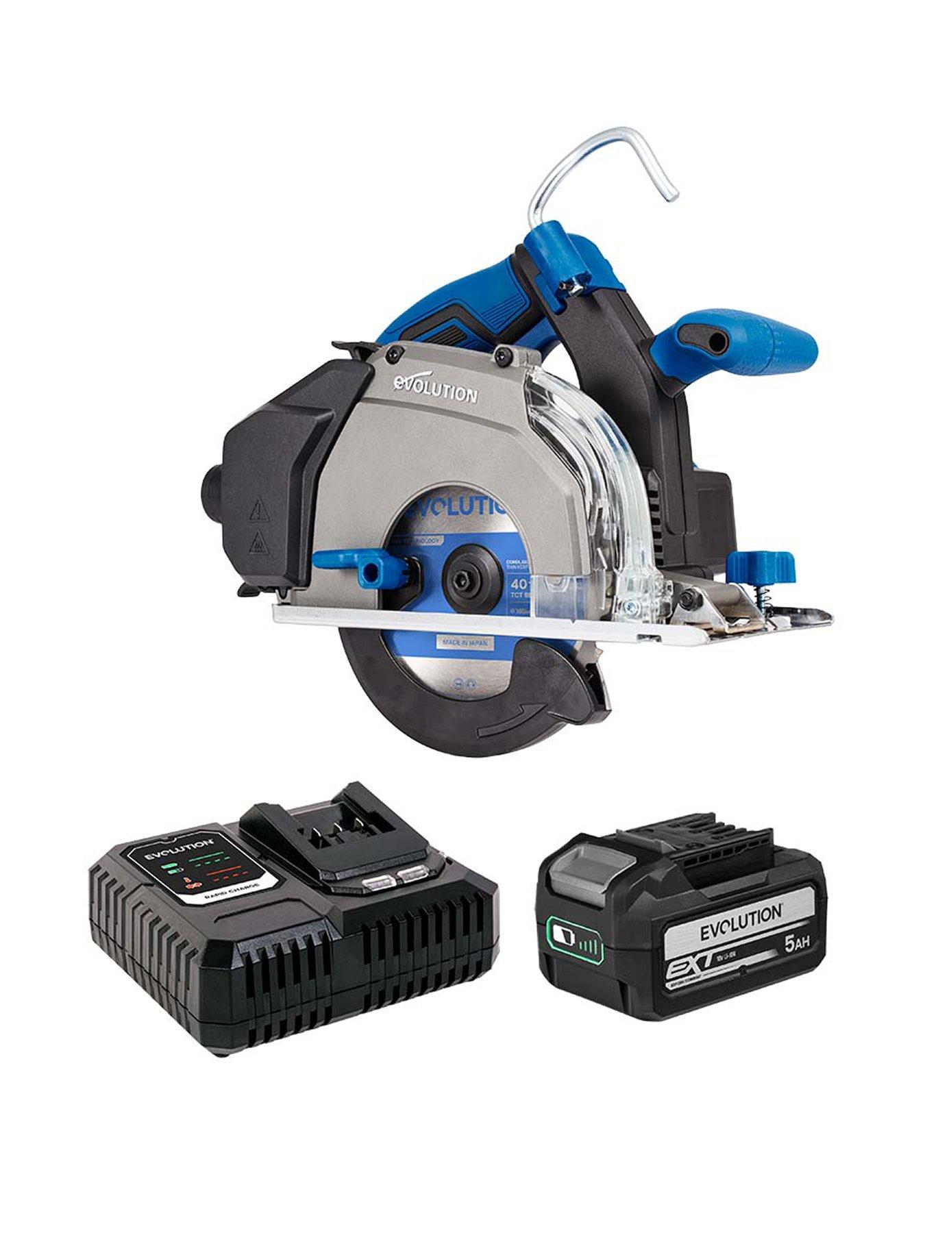 Evolution S165CCS-Li Cordless Metal Cutting Circular Saw -165mm, with 5Ah Battery