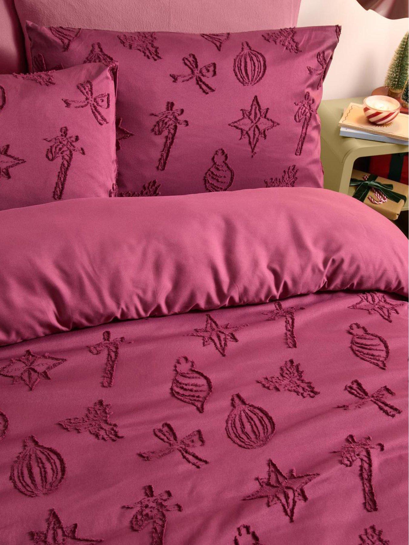 Image 1 of 2 of Duvet Day Christmas Soft Tufted Duvet Set Berry