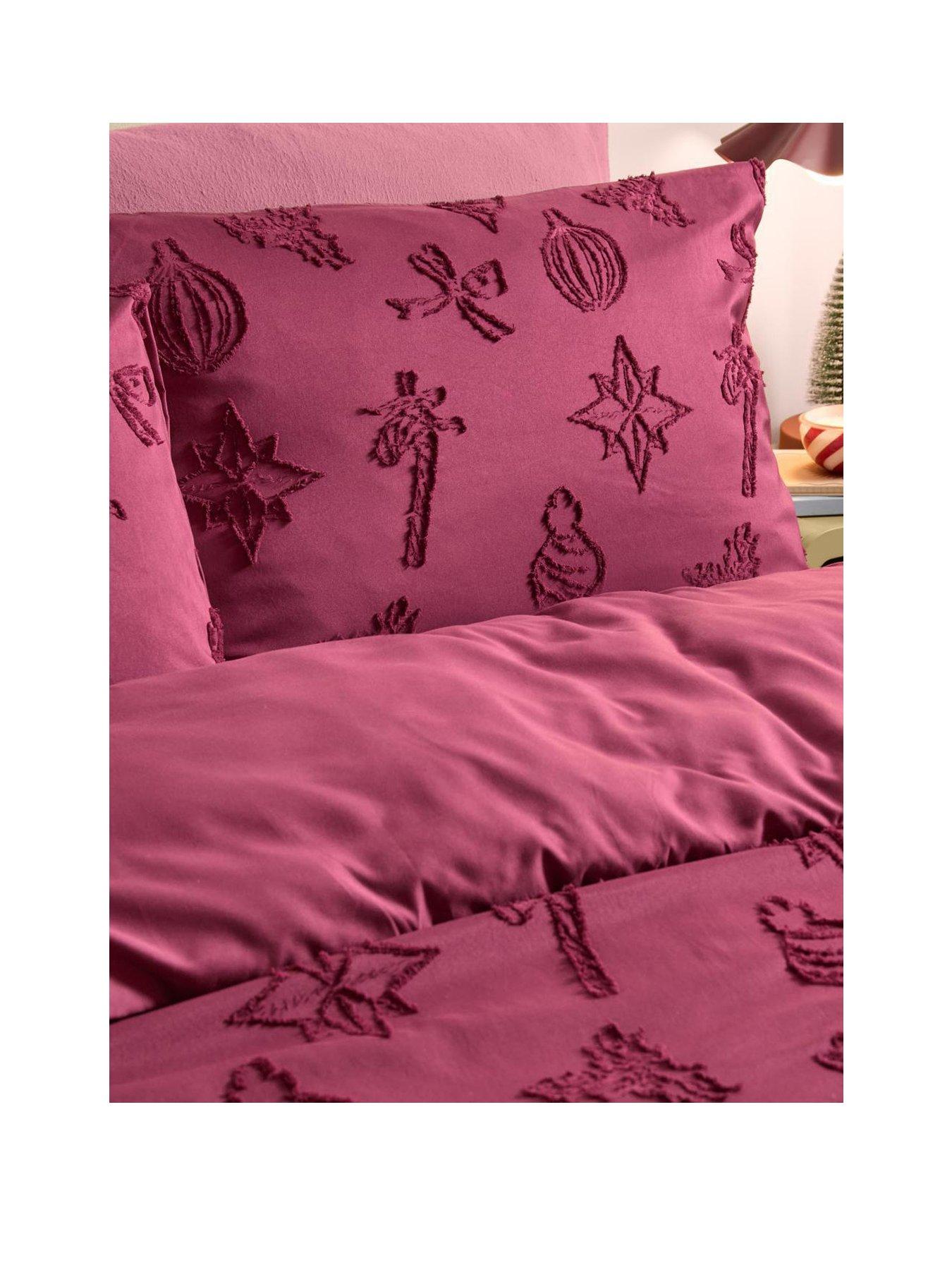 Image 2 of 2 of Duvet Day Christmas Soft Tufted Duvet Set Berry