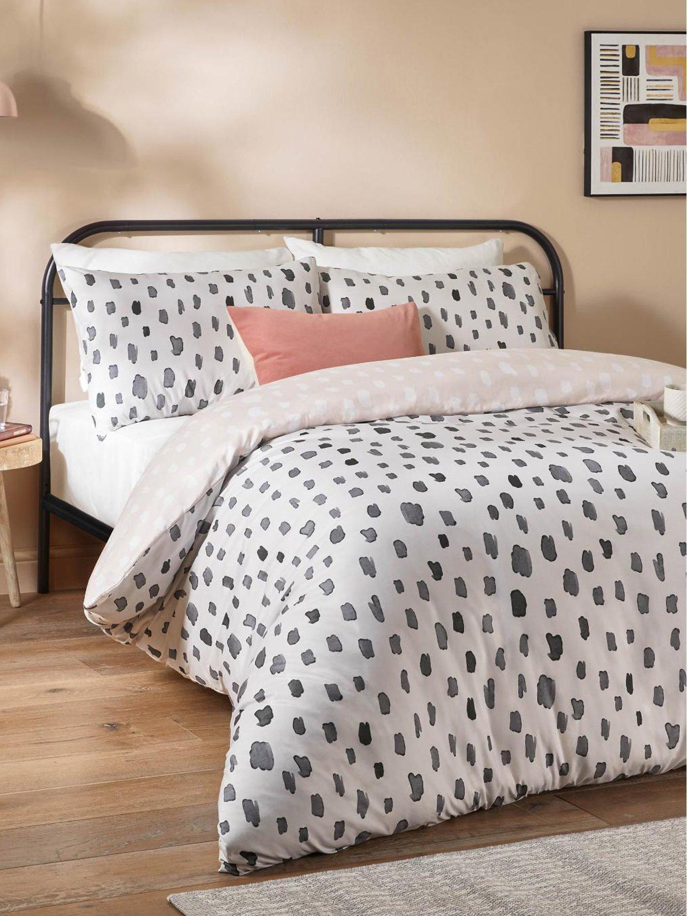 Duvet Day Robi Soft Touch Double Duvet Set Linen/charcoal