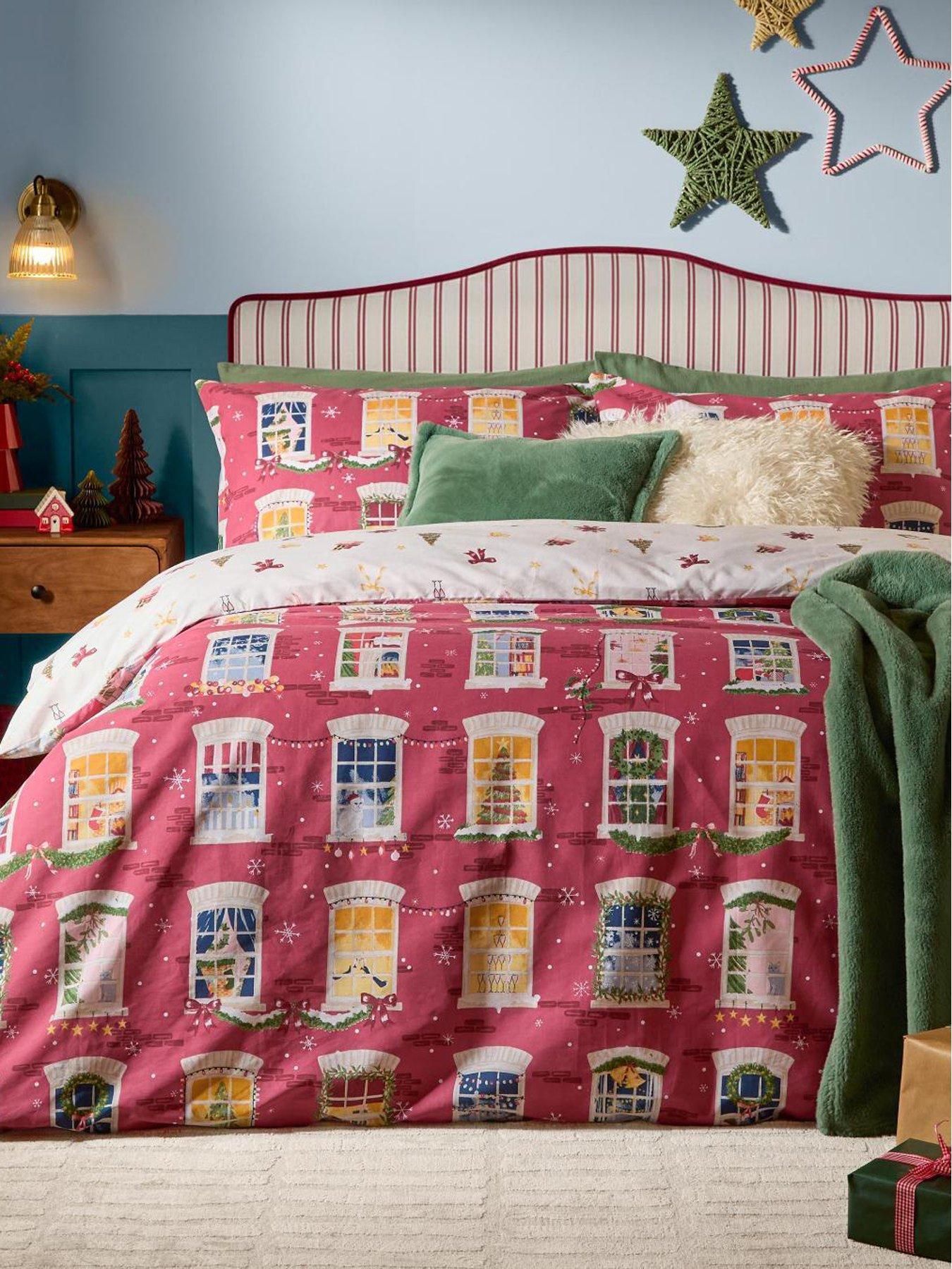 Image 1 of 4 of Furn Christmas Eve Duvet Set Cranberry
