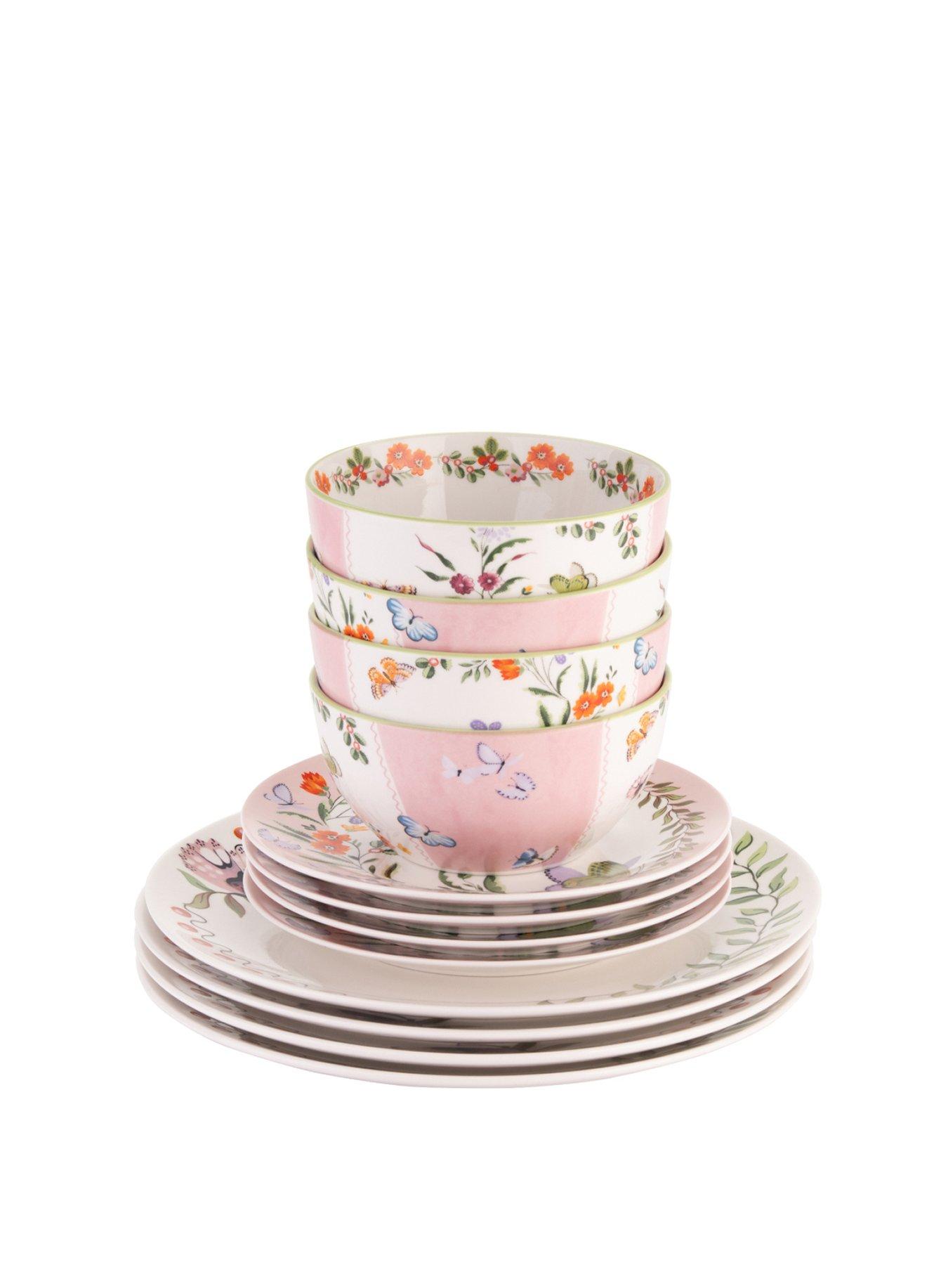 Image 1 of 2 of Cath Kidston Ck Butterfly 12pc Dinner Set
