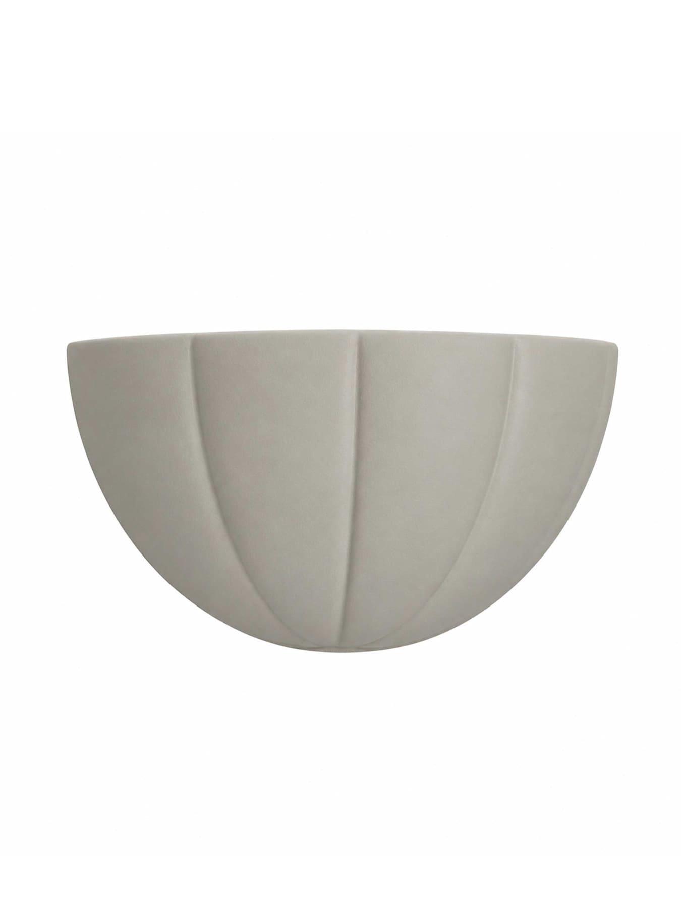 Image 6 of 6 of ValueLights Leonardo Moss Green Scallop Flush Wall Light and Warm White Bulb
