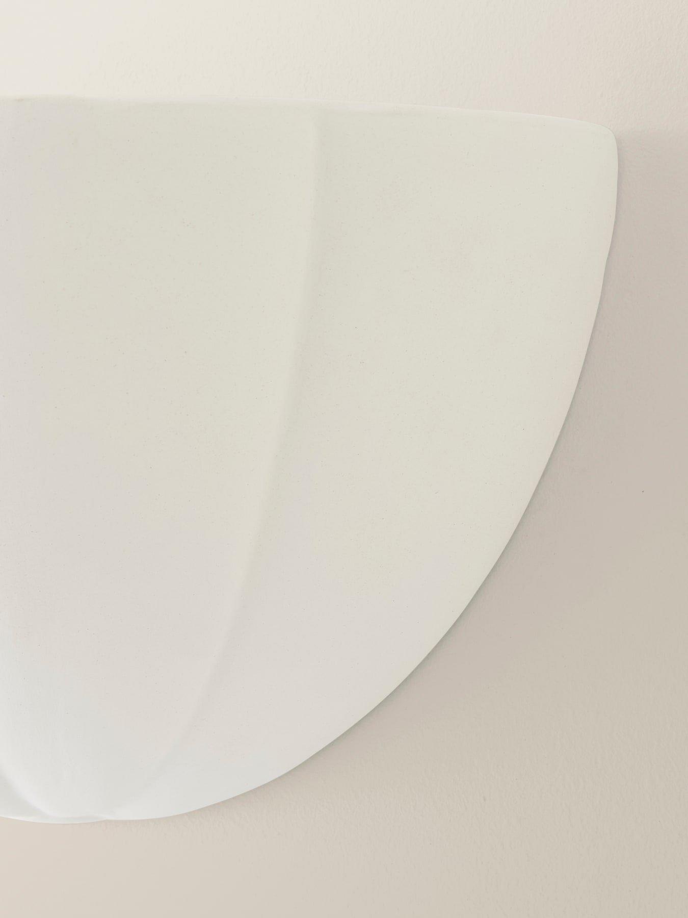 Image 5 of 6 of ValueLights Leonardo Paint Me Scallop Flush Wall Light and Warm White Bulb