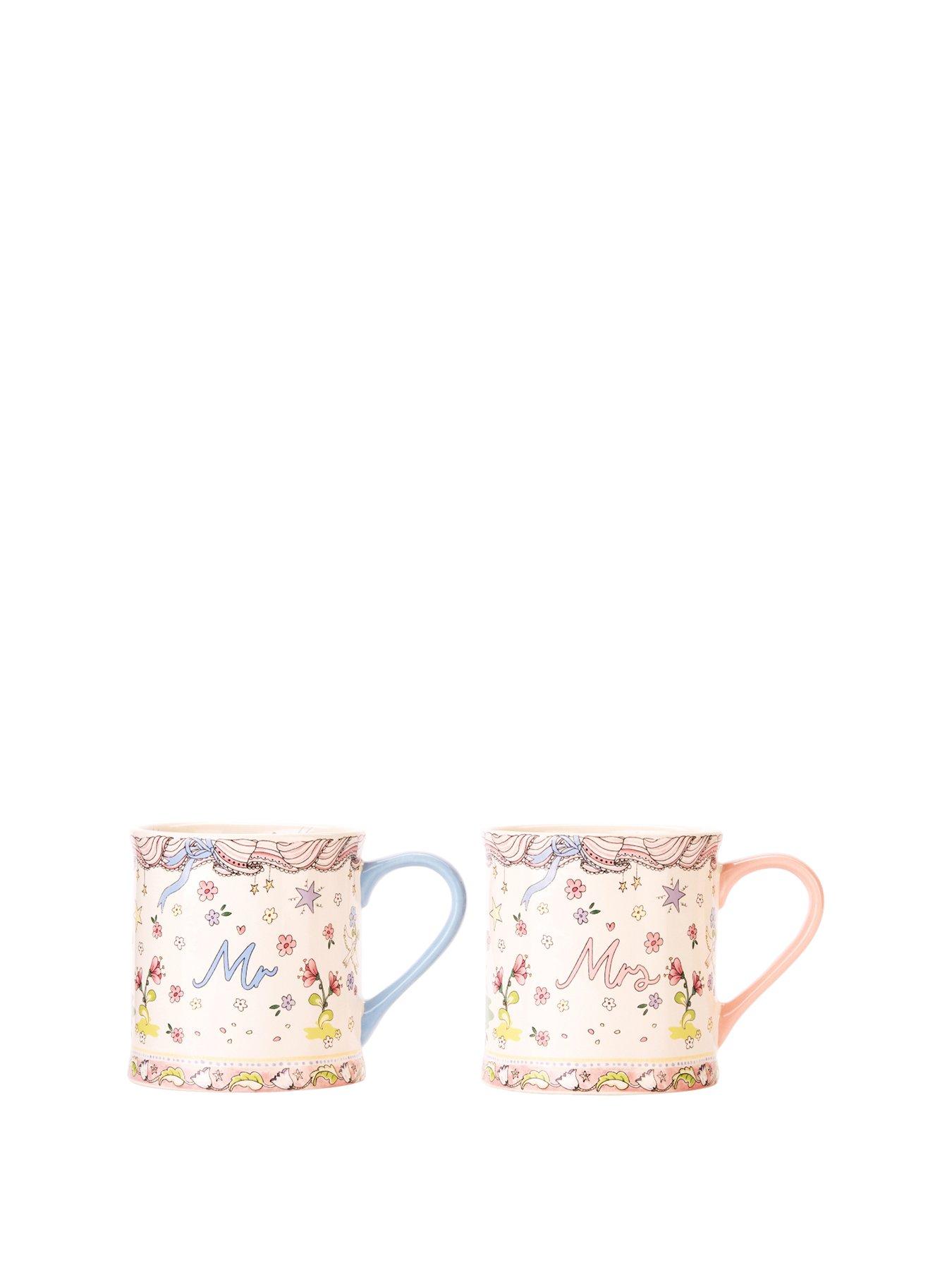 Cath Kidston Ck Fable Bears Mr  &  Mrs Mugs So2