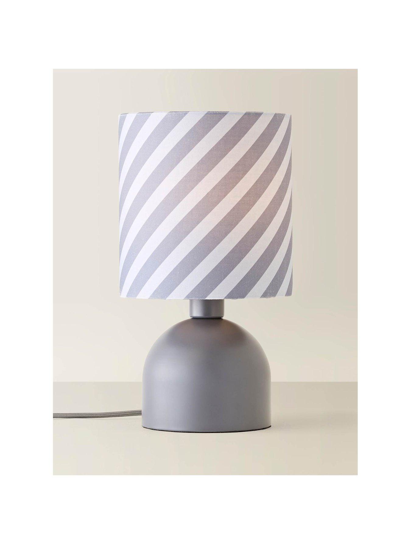 Image 2 of 6 of ValueLights Miley Grey Twist Table Lamp and Warm White Bulb