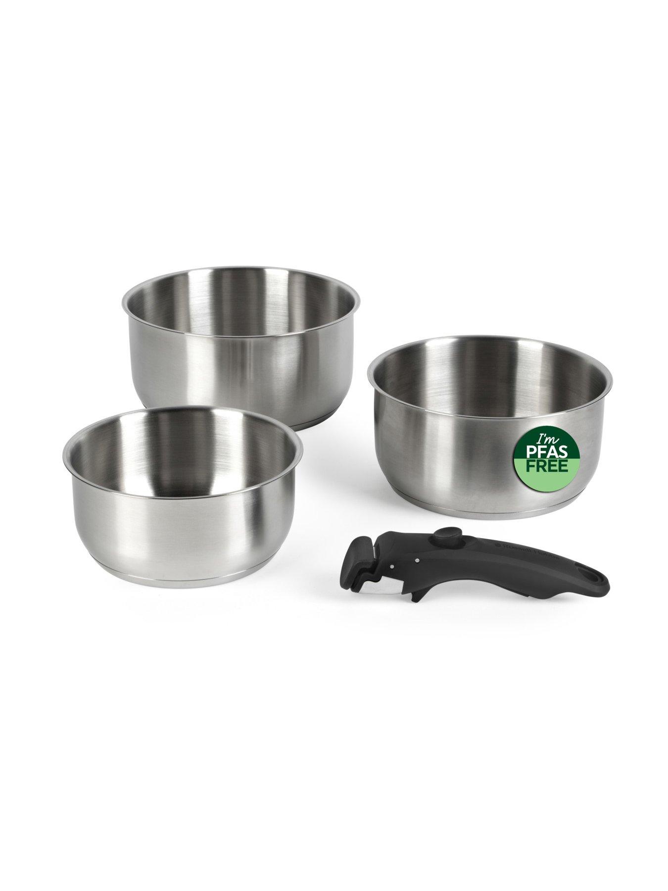 Image 3 of 7 of Russell Hobbs Stainless Steel Smart Clip 4 Piece Saucepan Set