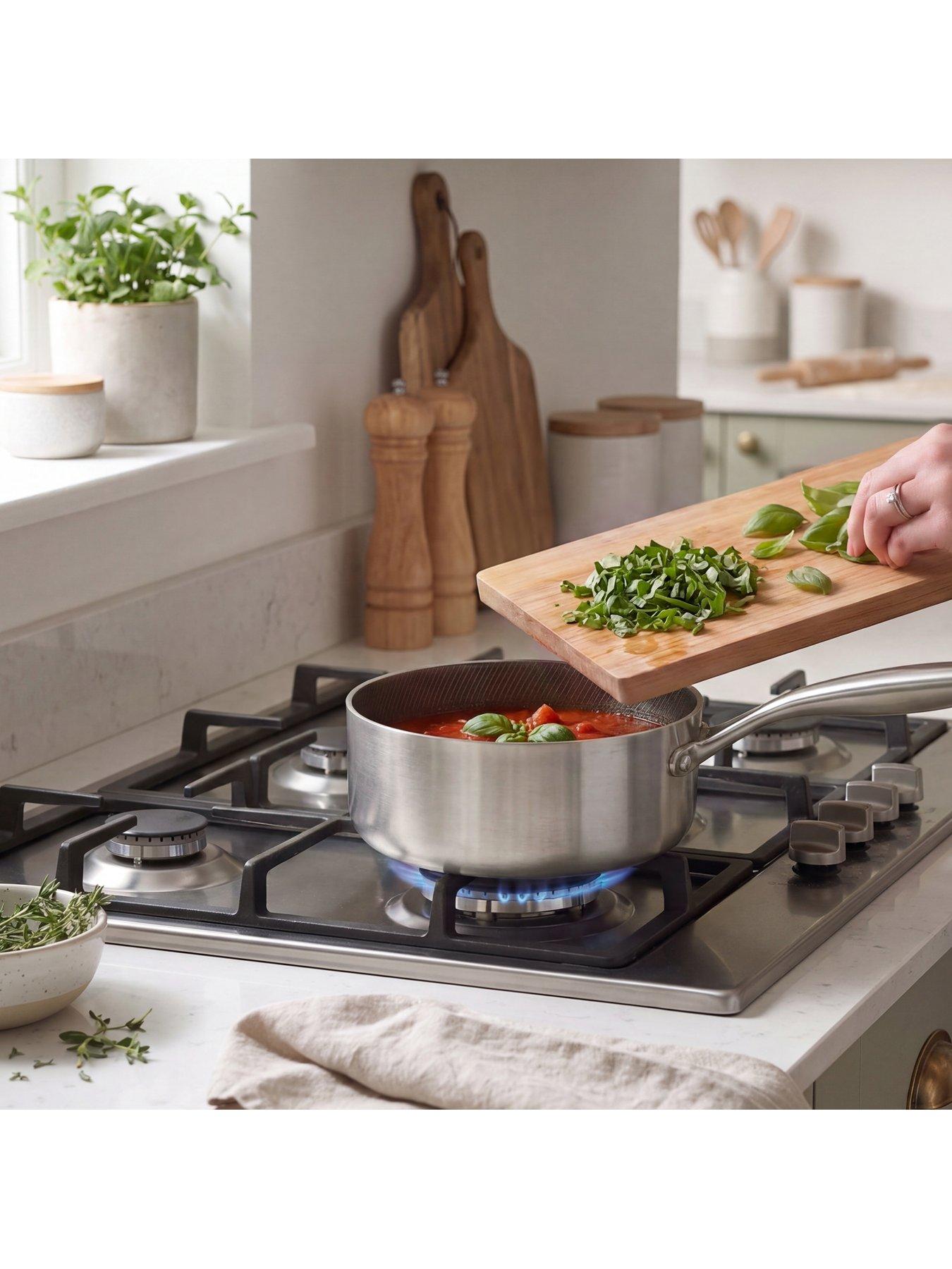 Image 4 of 6 of Salter Expert Triply 16cm/18cm/20cm Saucepan 3pc Set