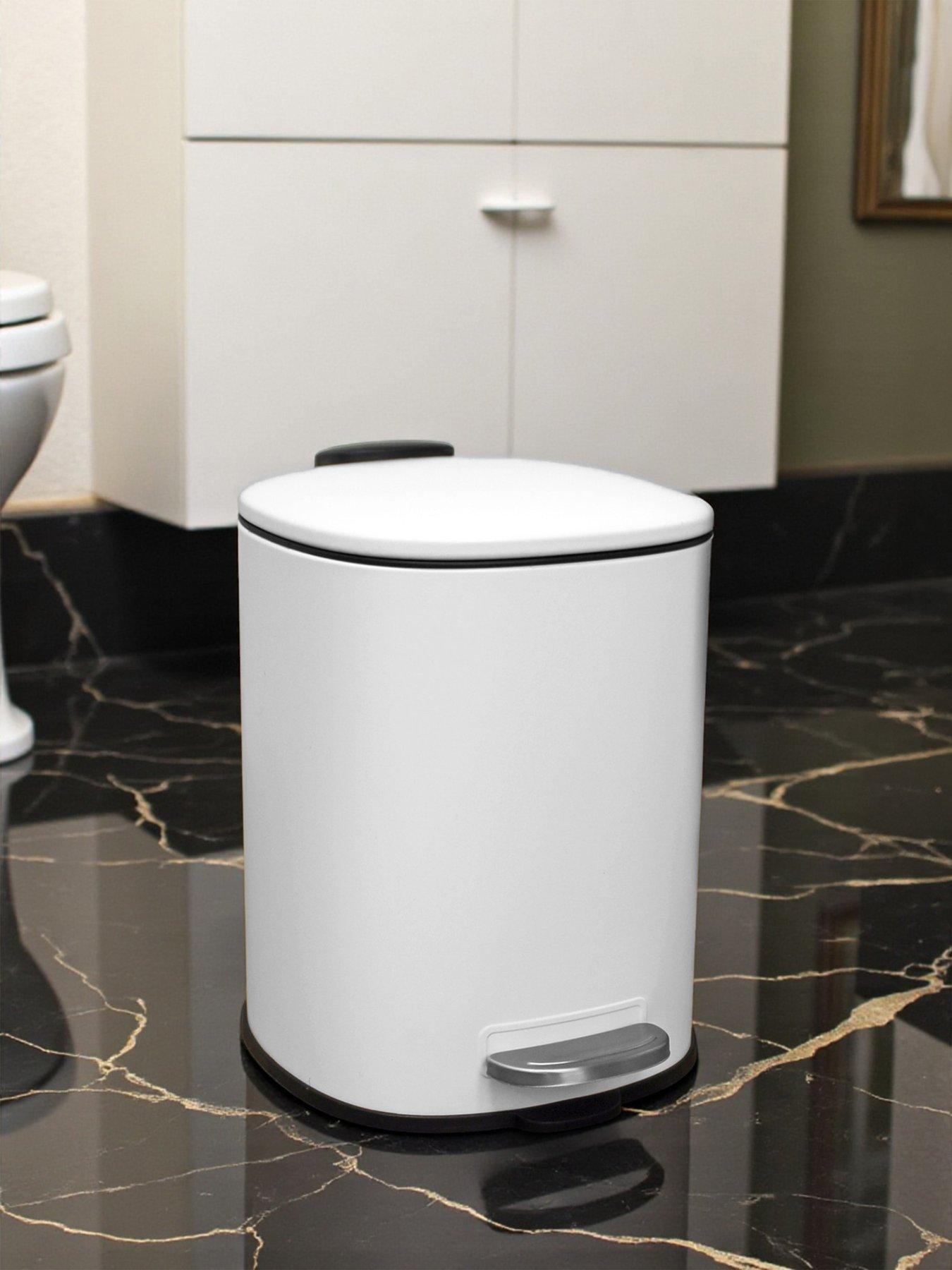 Image 4 of 6 of Showerdrape Capri White 3l Bathroom Bin &amp; Toilet Brush Set