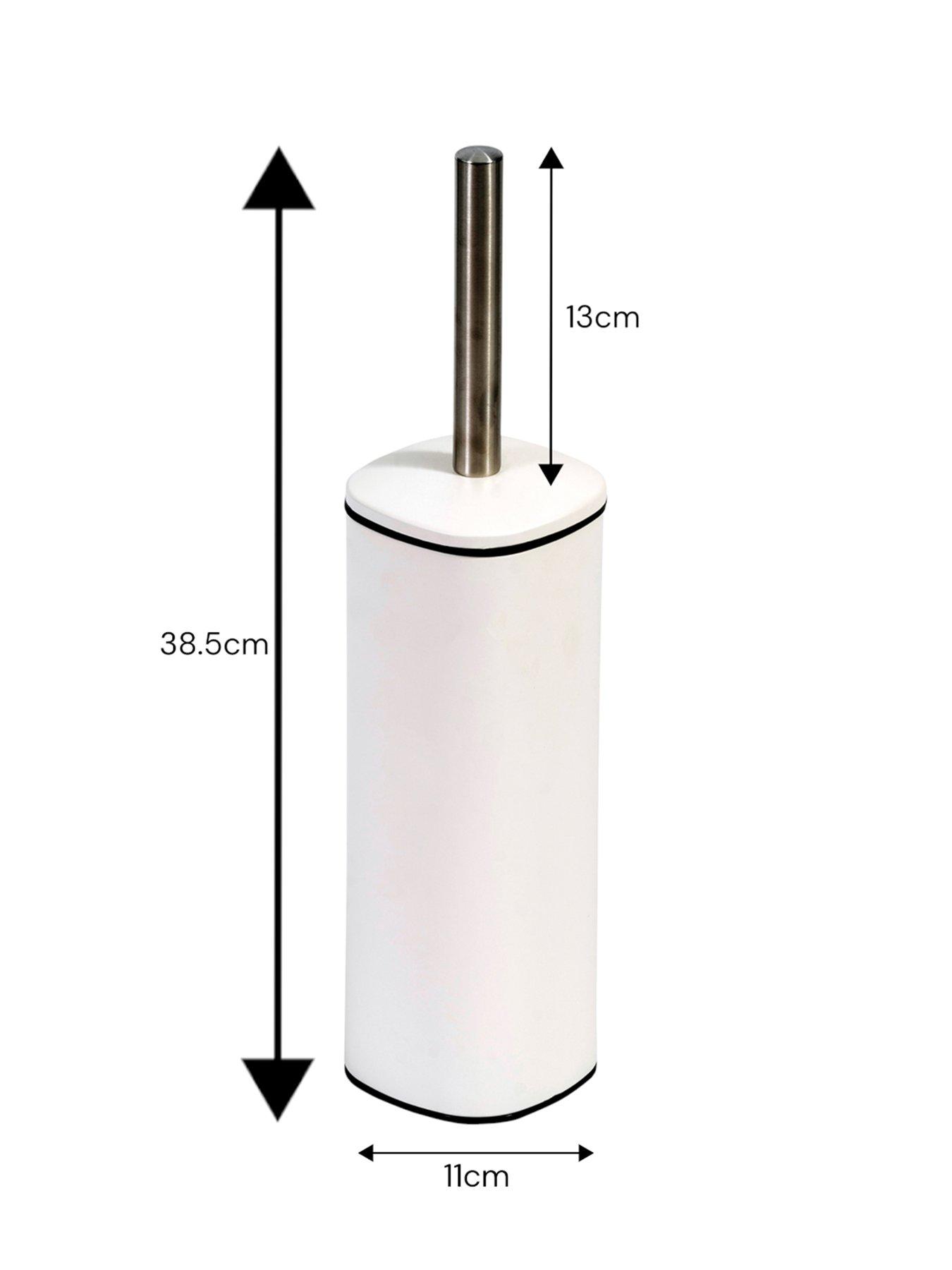 Image 5 of 6 of Showerdrape Capri White 3l Bathroom Bin &amp; Toilet Brush Set