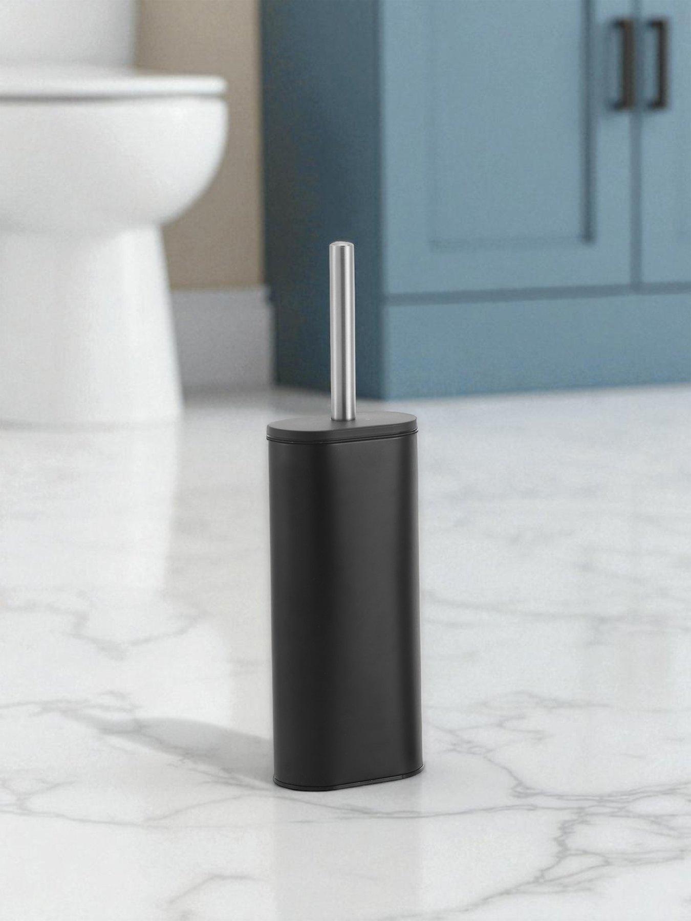 Showerdrape Showerdrape Fortuna Black Steel Toilet Brush And Holder
