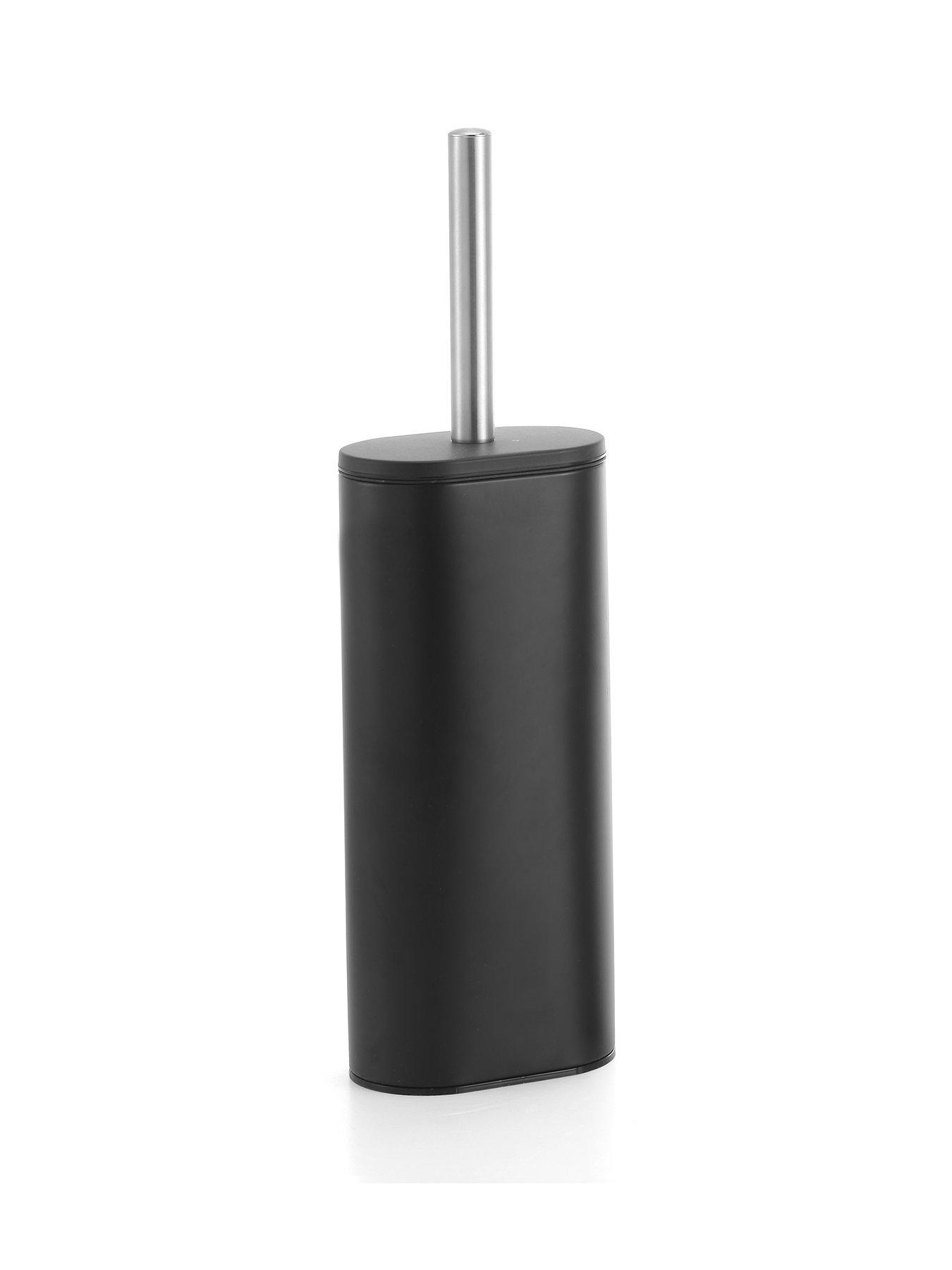 Image 2 of 3 of Showerdrape Showerdrape Fortuna Black Steel Toilet Brush And Holder