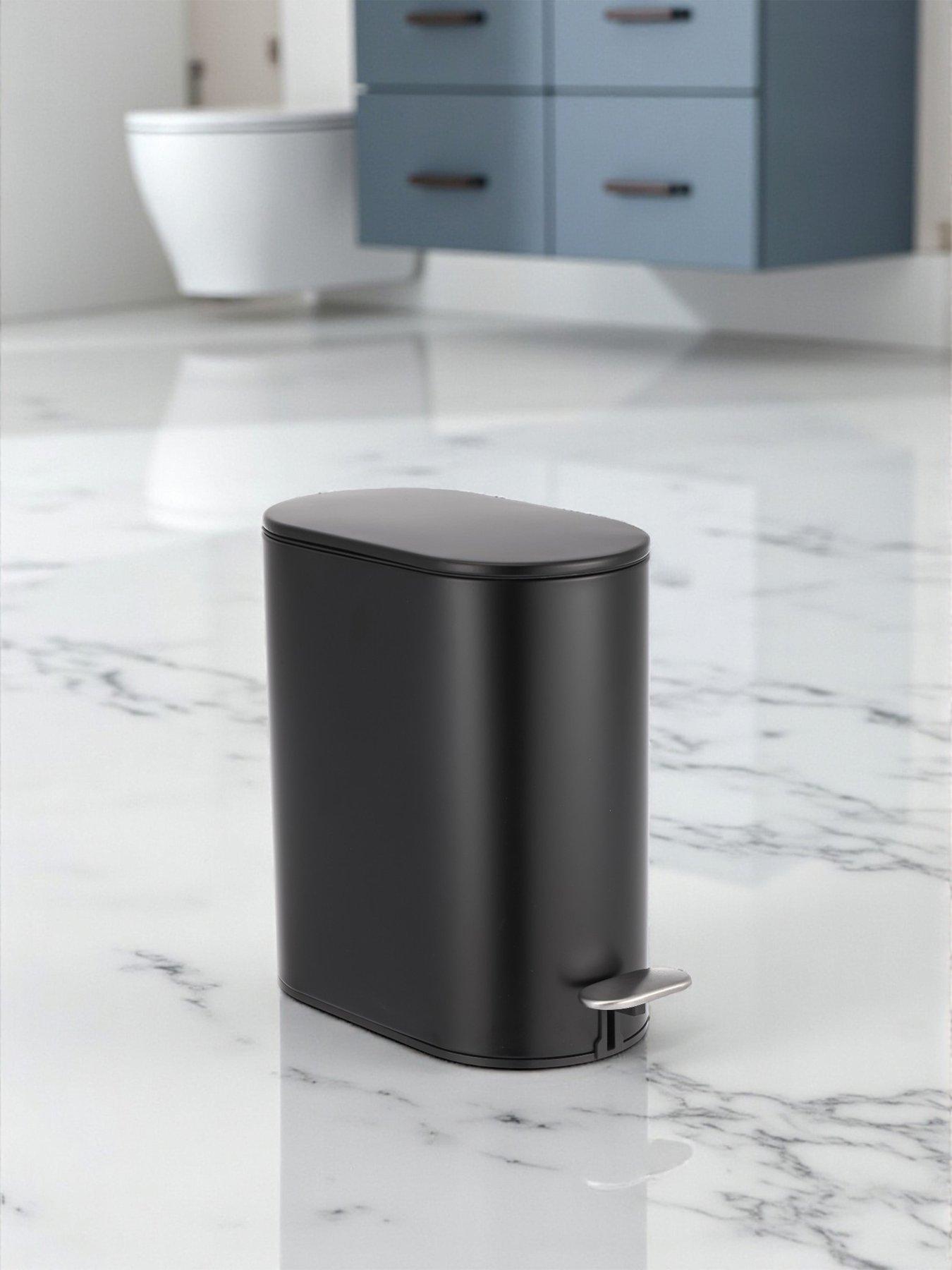 Showerdrape Showerdrape Fortuna 5l Soft Close Bathroom Pedal Bin Black