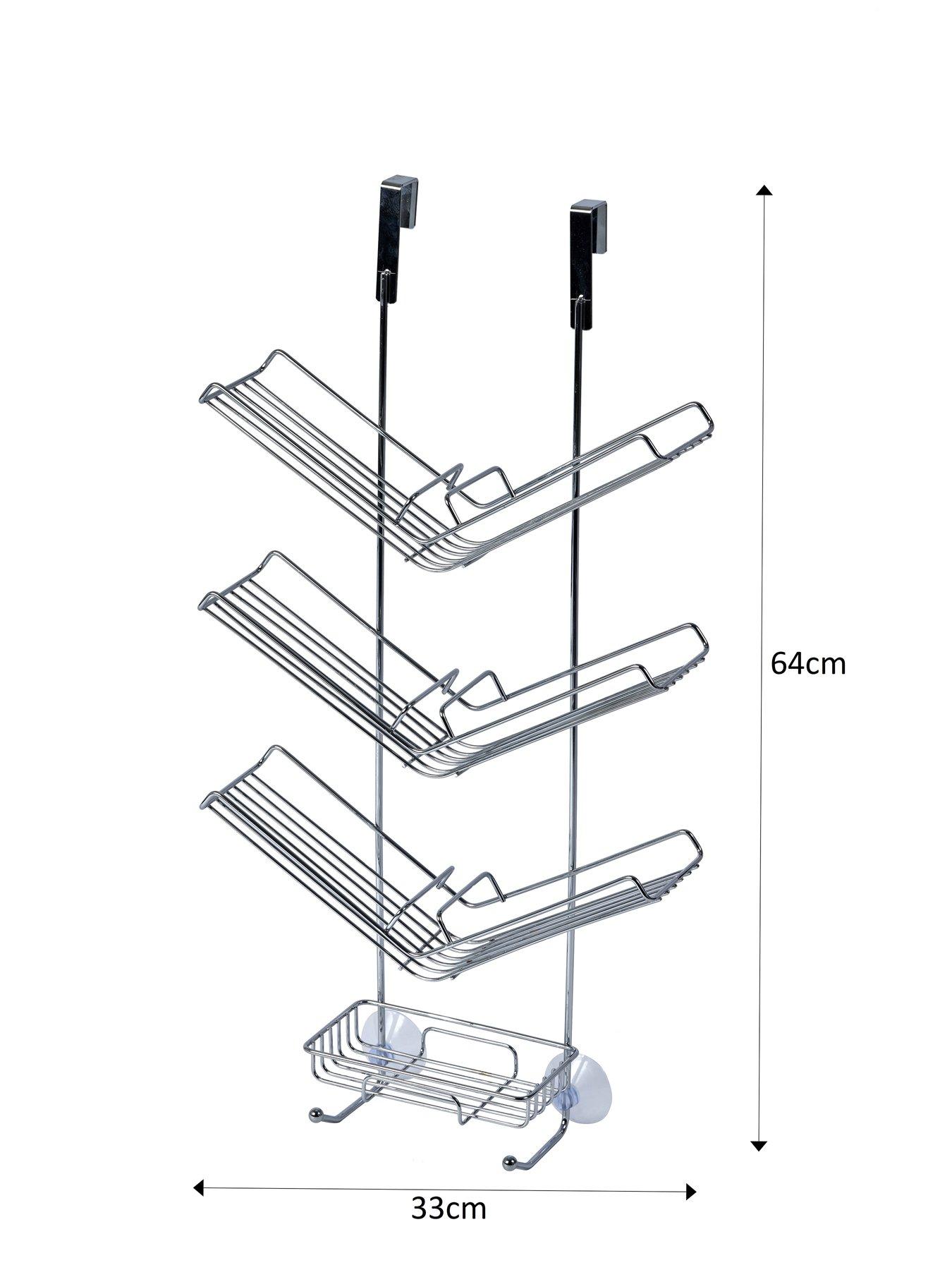 Image 3 of 4 of Showerdrape Atrium 3 Tier Hanging Chrome Shower Caddy
