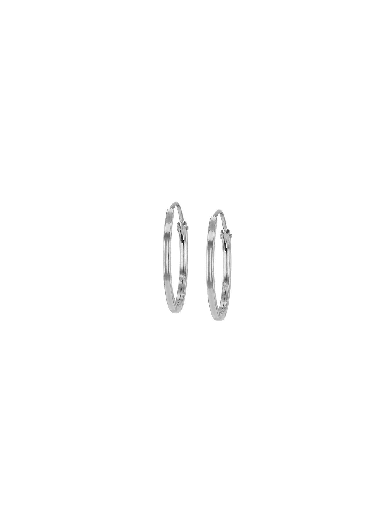 Image 3 of 4 of The Love Collection Sterling Silver Diamond Cut Earrings