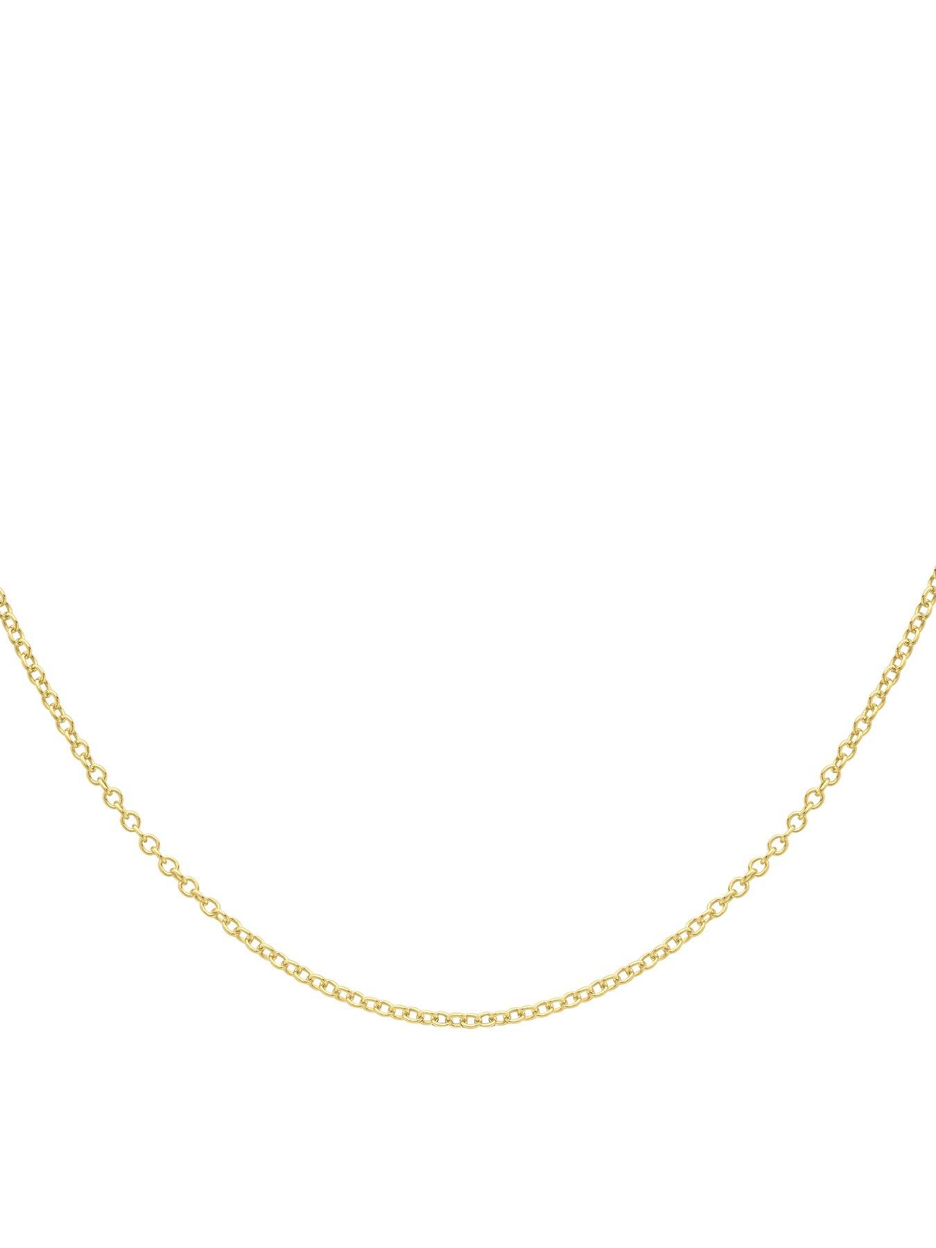 The Love Collection 9ct Yellow Gold 40 Trace Chain 41cm/16'