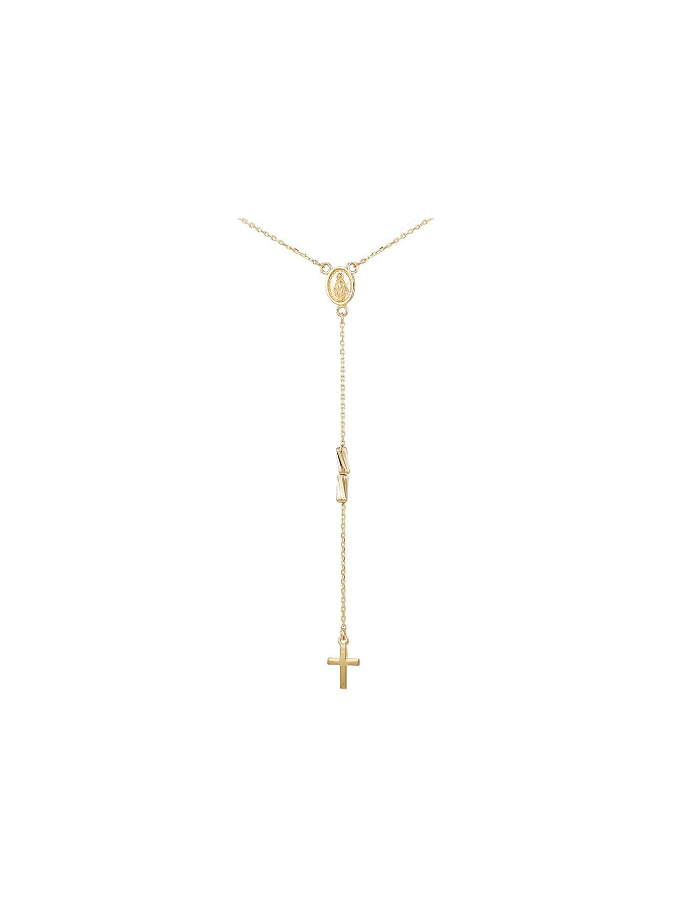 Image 2 of 4 of The Love Collection 9ct Yellow Gold Rosary Necklet 43cm/17'-46cm/18'