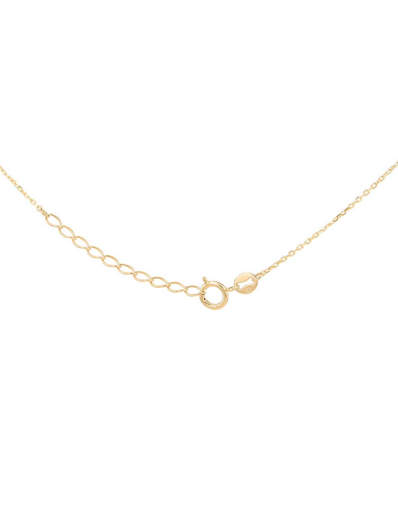 Image 3 of 4 of The Love Collection 9ct Yellow Gold Rosary Necklet 43cm/17'-46cm/18'