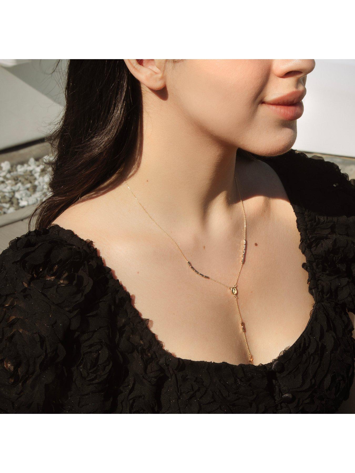 Image 4 of 4 of The Love Collection 9ct Yellow Gold Rosary Necklet 43cm/17'-46cm/18'
