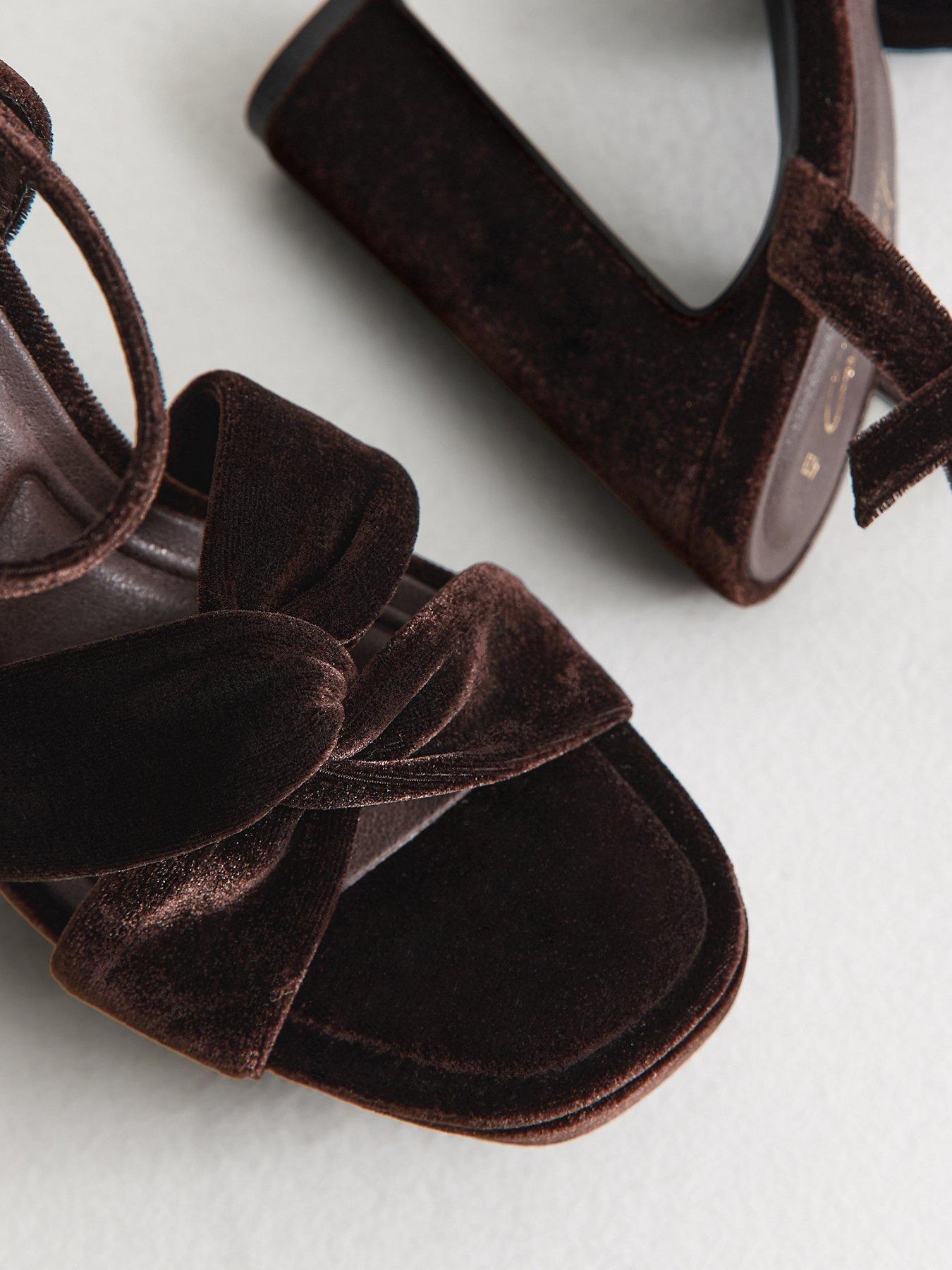 Image 5 of 5 of New Look Womens Knot Strap Platform Sandals - Brown