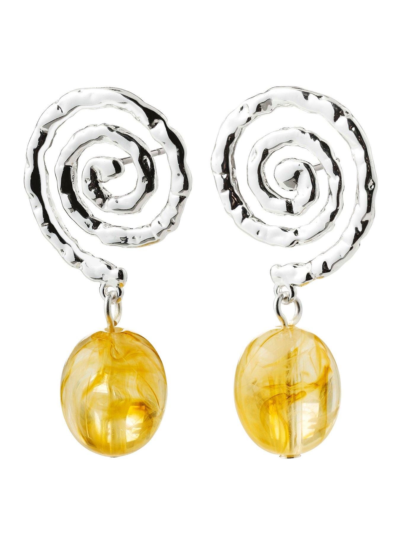Image 1 of 3 of Pilgrim Still - earrings silver-plated/yellow