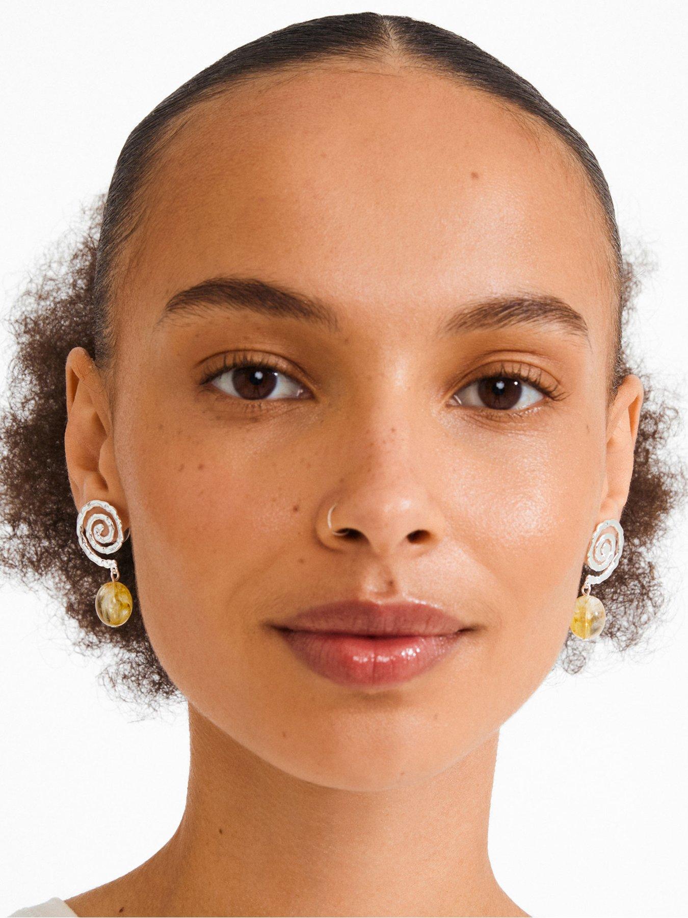 Image 2 of 3 of Pilgrim Still - earrings silver-plated/yellow