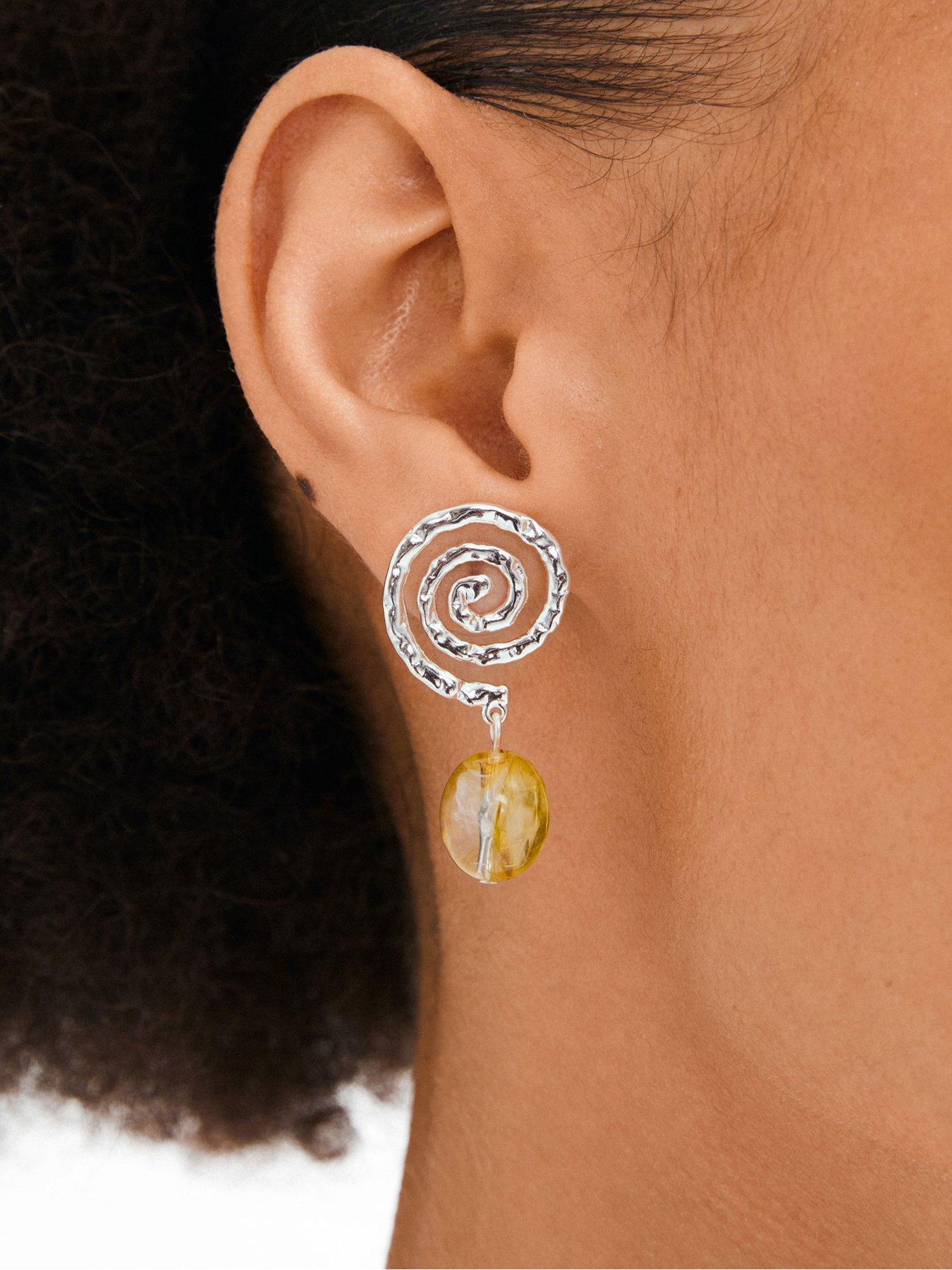 Image 3 of 3 of Pilgrim Still - earrings silver-plated/yellow