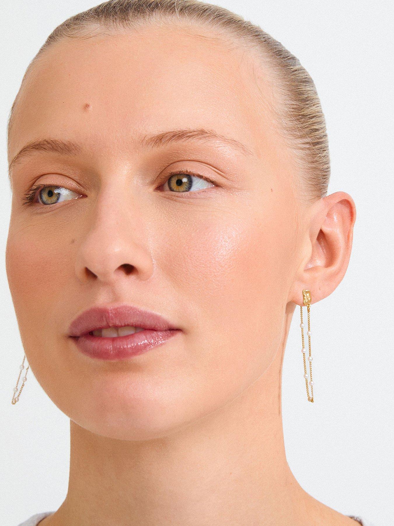 Image 1 of 3 of Pilgrim Aerun - earrings gold-plated