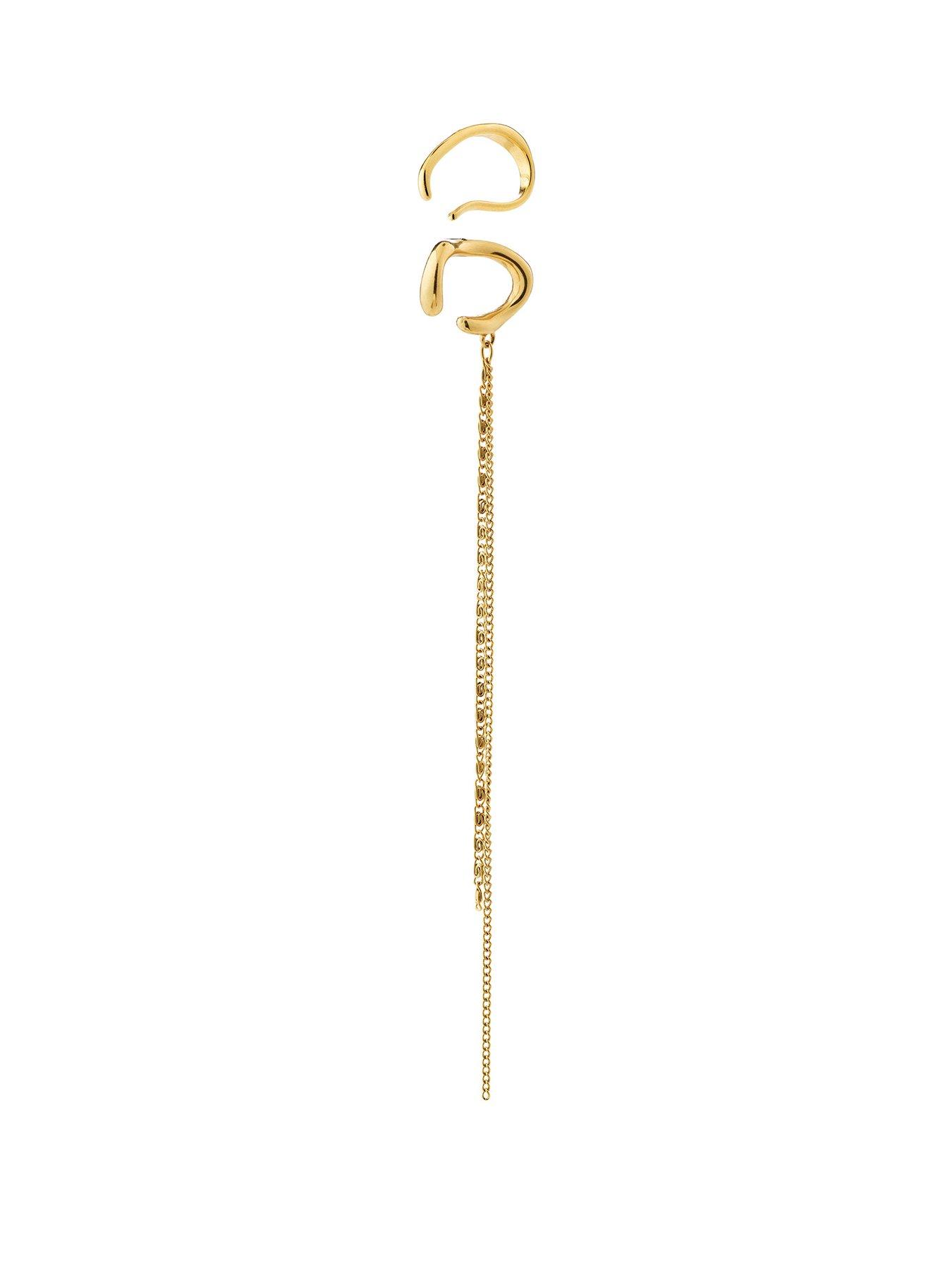 Pilgrim Evon - ear cuff, 2-in-1 set, gold-plated