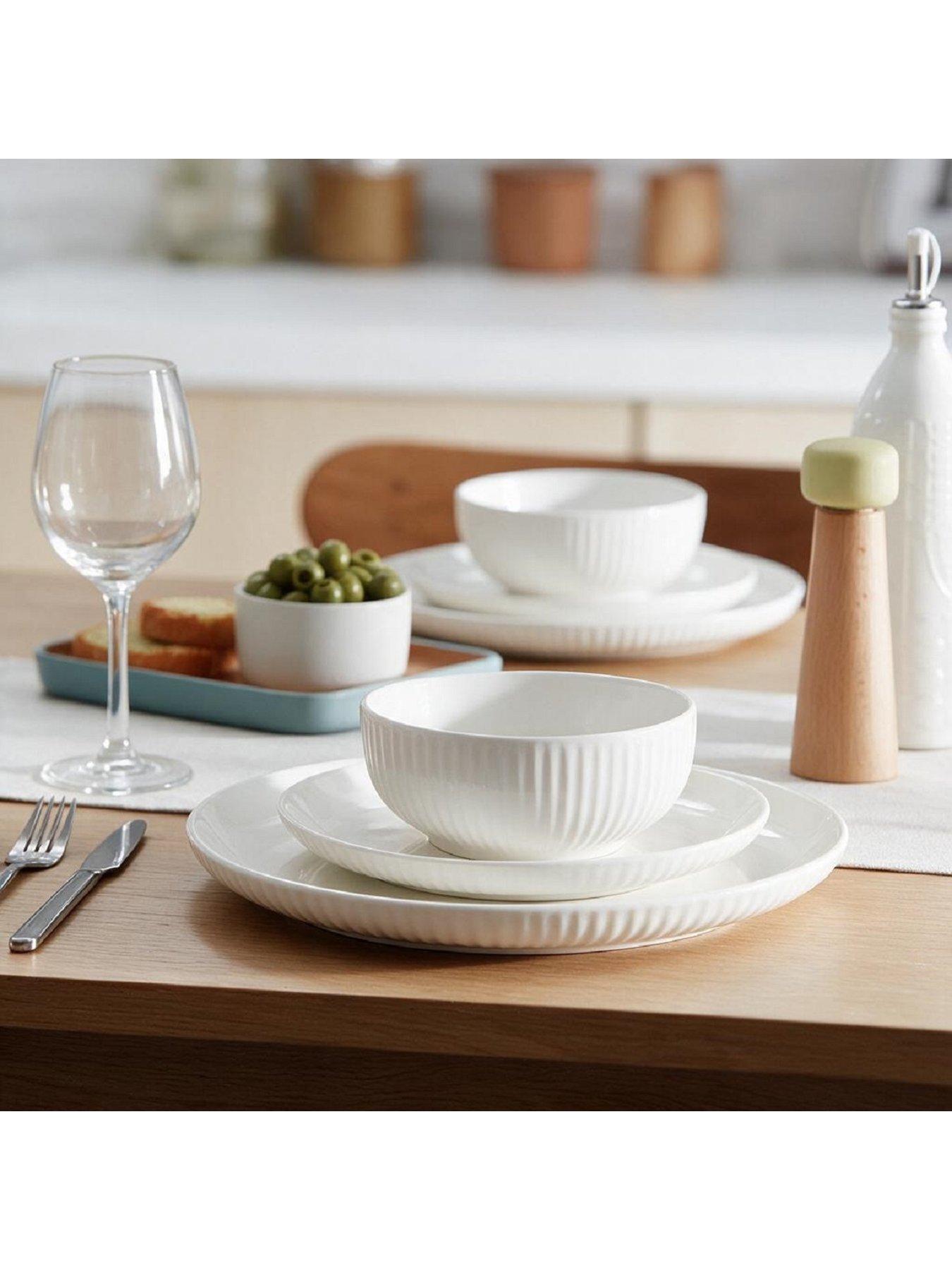 Image 4 of 5 of WATERSIDE 18pc Embossed Dinner Set
