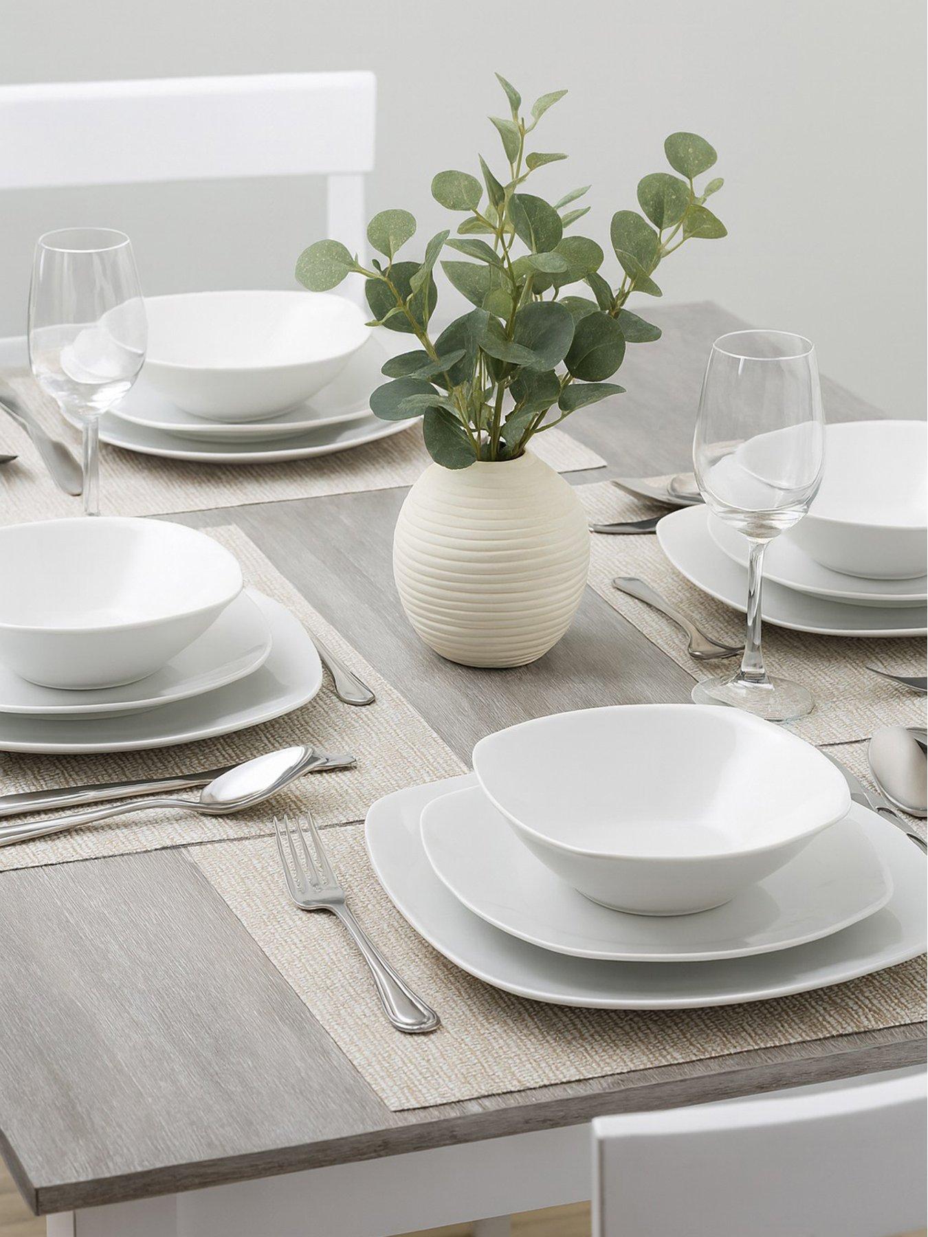 WATERSIDE 12pc Everyday Square Dinner Set