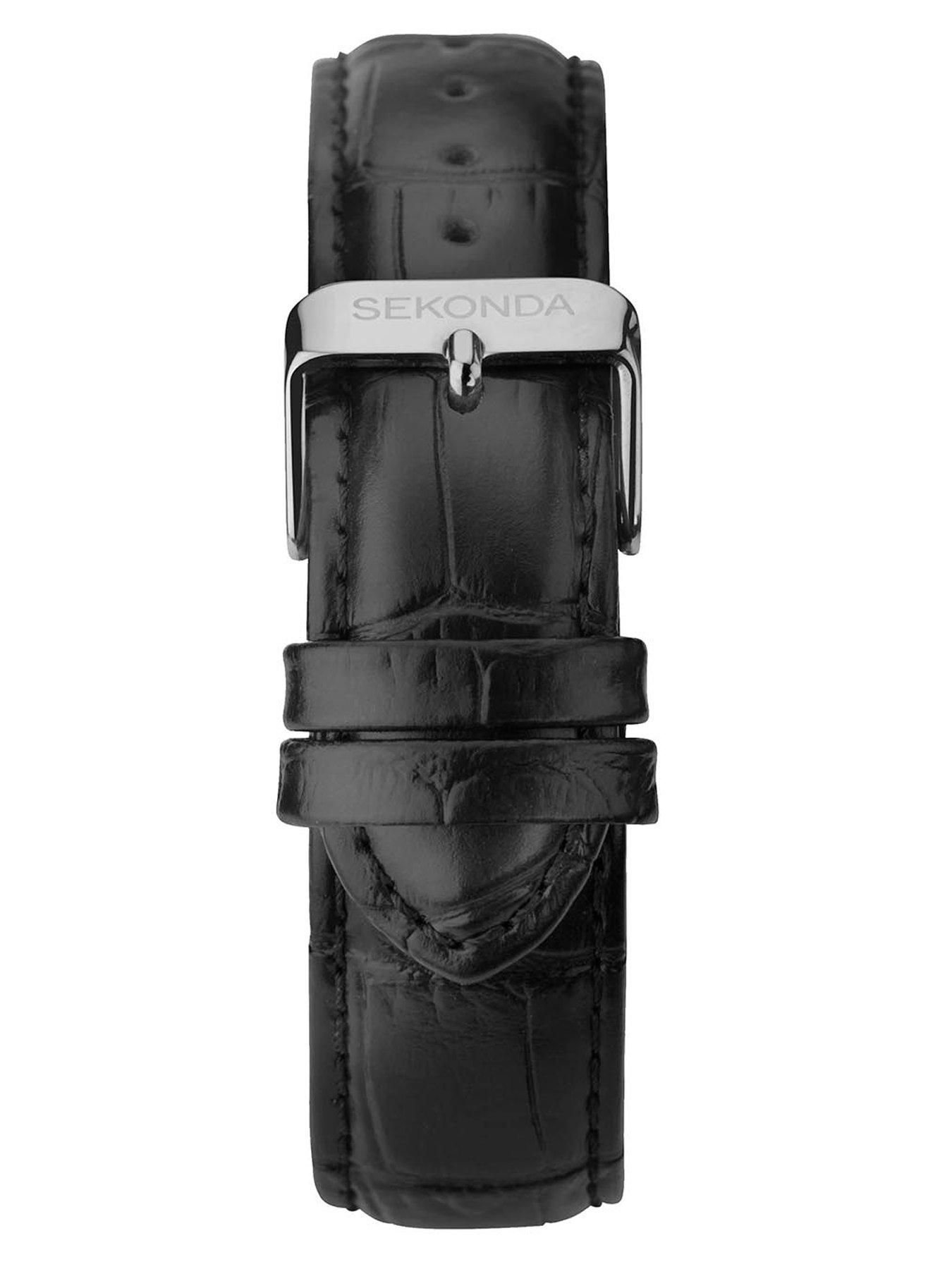 Image 4 of 5 of Sekonda Men's Velocity Black Leather Strap Chronograph