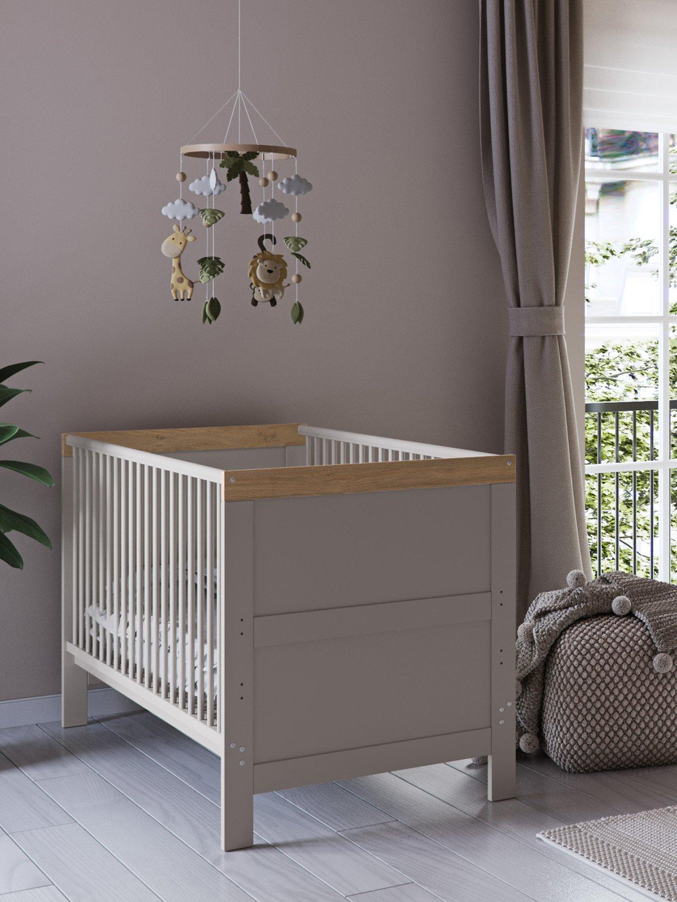 Little Acorns Florence Cot Bed - Cashmere & Honeyoak