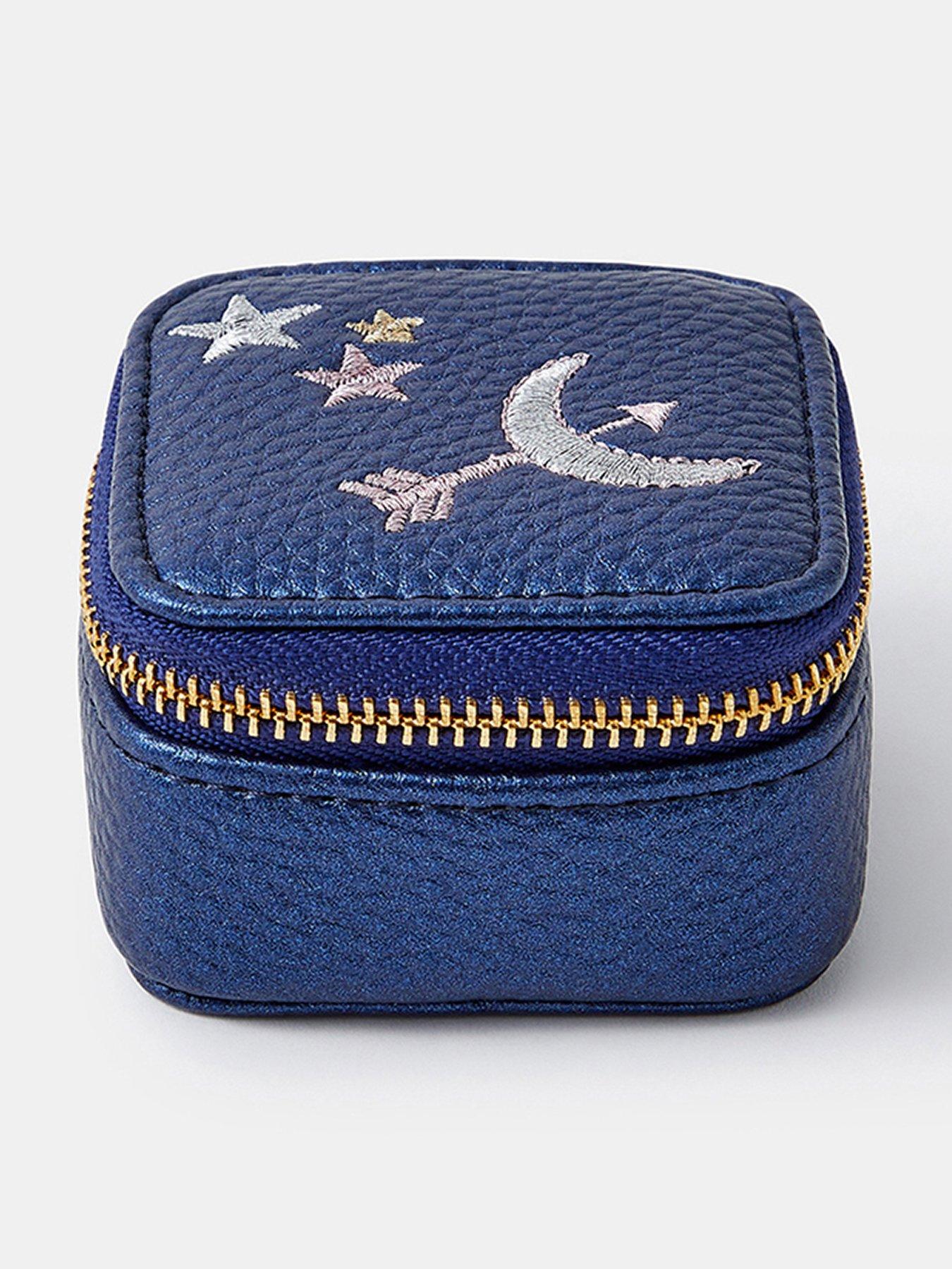 Image 1 of 3 of Accessorize Mini Celestial Jewellery Box - Blue