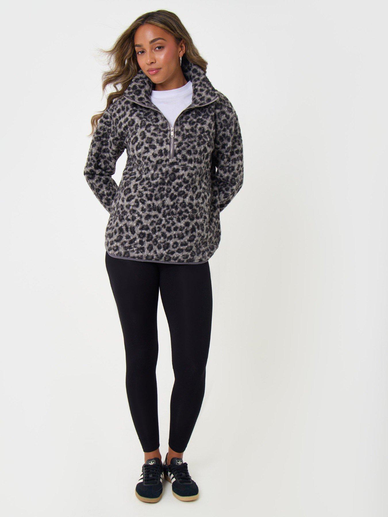 Image 3 of 5 of Threadbare Borg Fleece Pull Over In Leopard Print