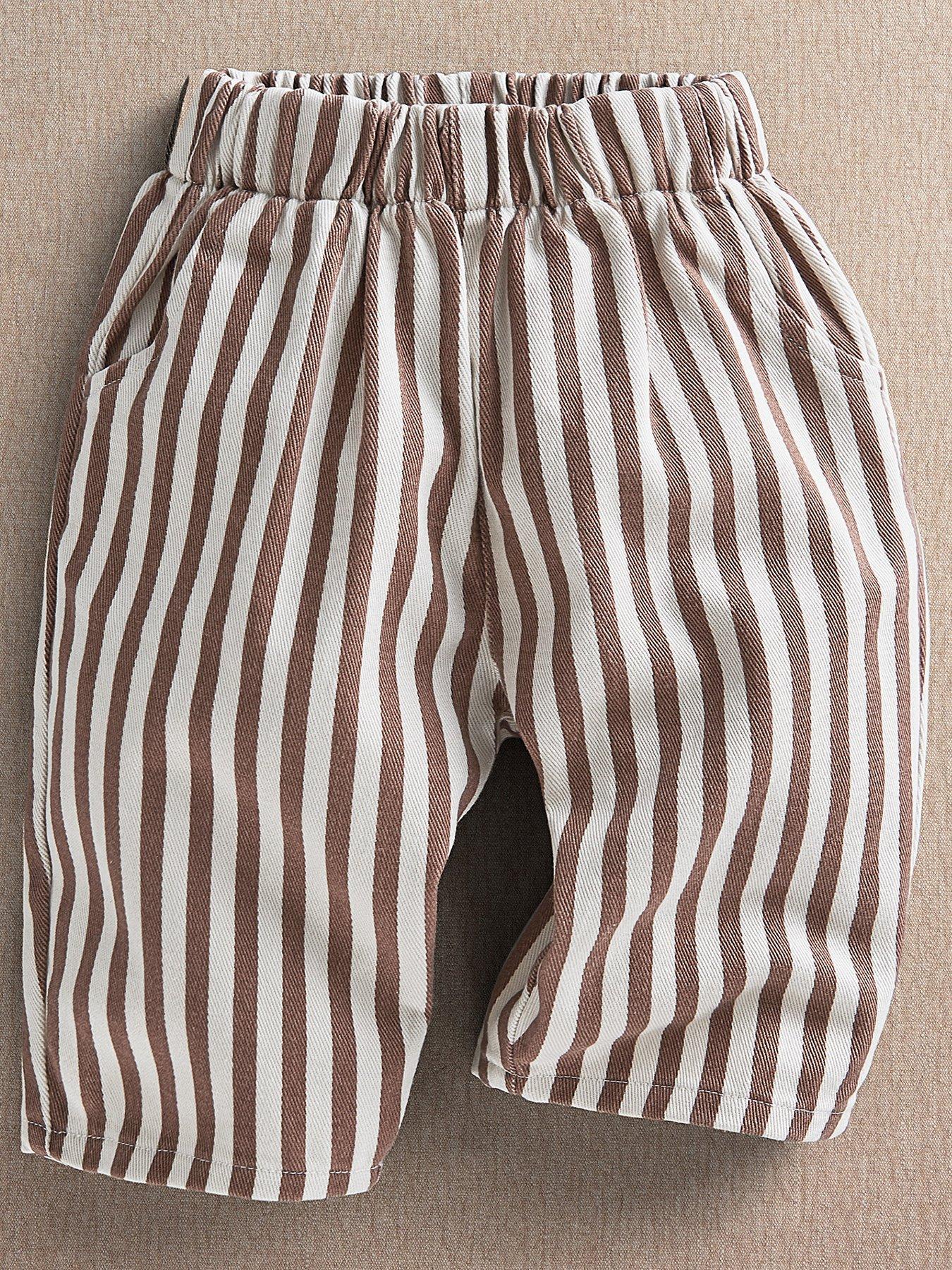 Mamas & Papas Baby Unisex Stripe Straight Wide-leg Trousers - Multi