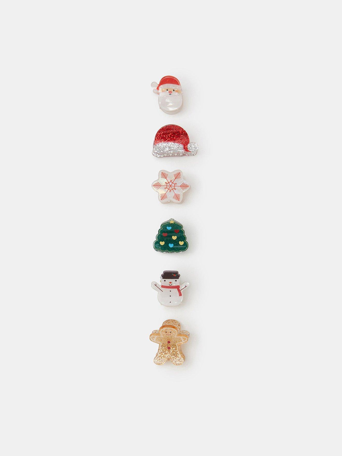 Image 2 of 3 of Accessorize 6 X Mini Xmas Claw Clips