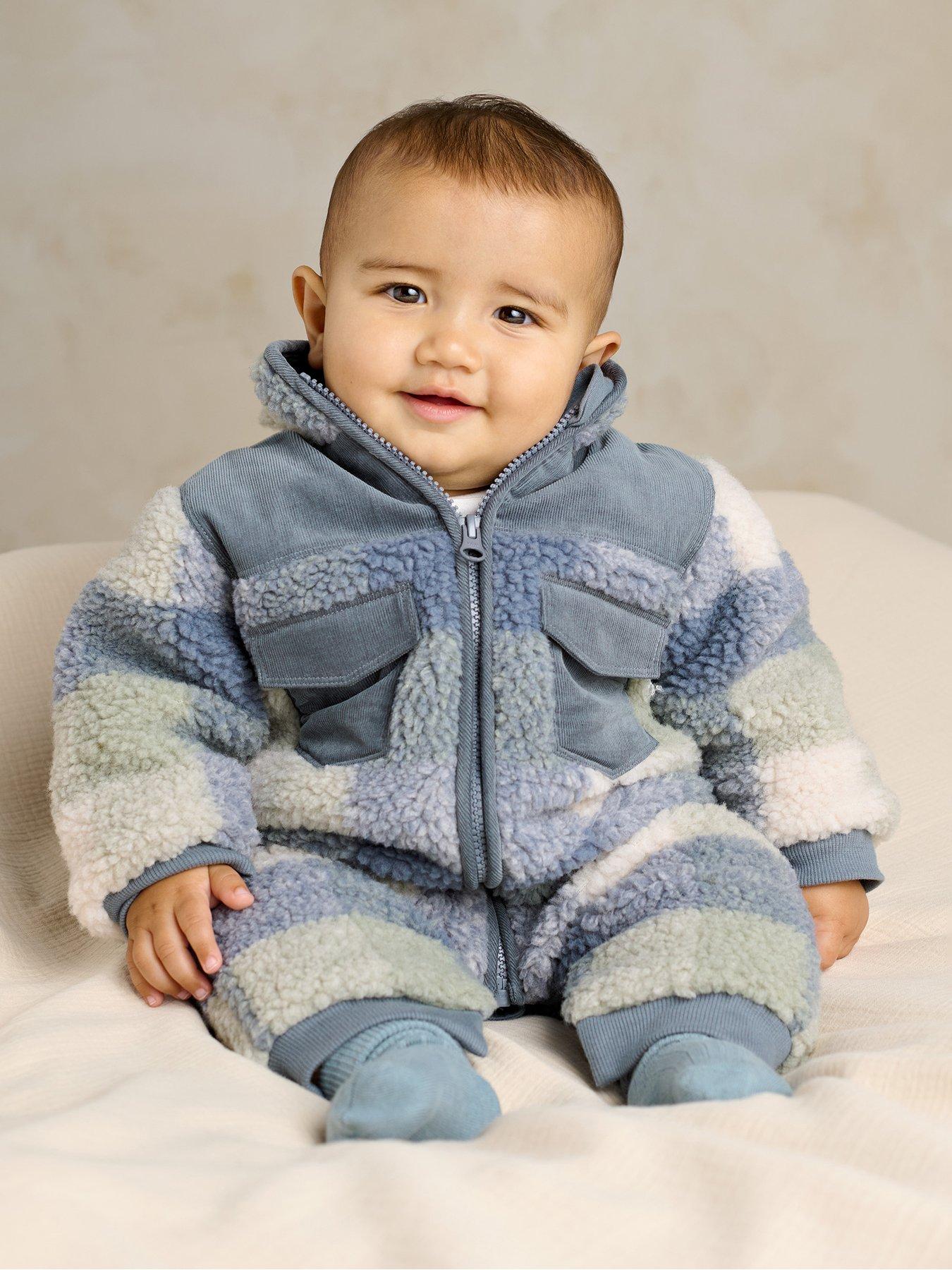 Mamas & Papas Baby Boys Gingham Pramsuit - Blue
