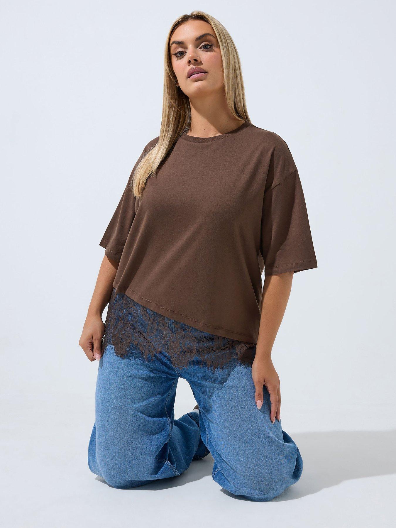 Yours Curve Asymmetric Top - Brown